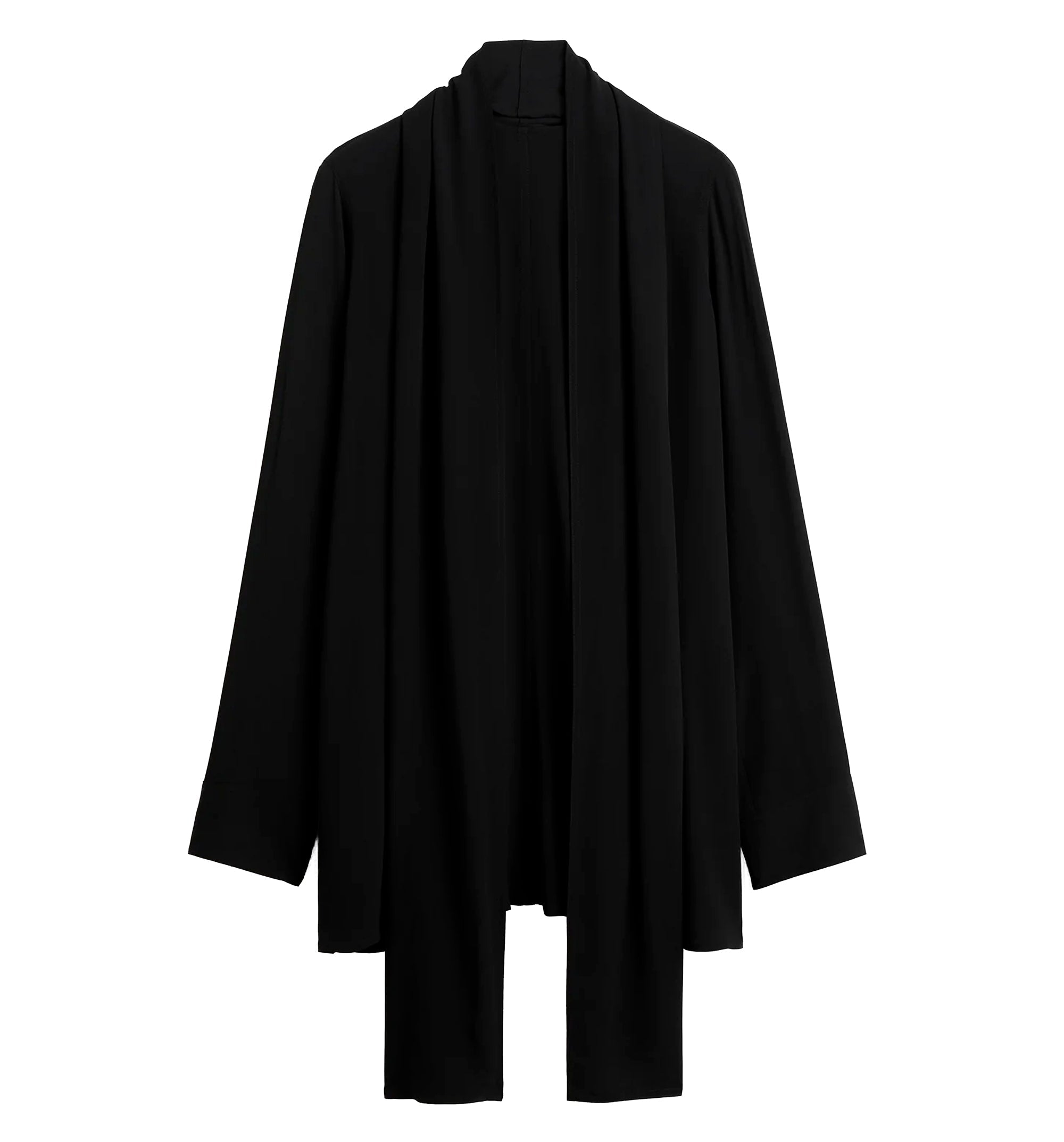 Draped scarf blouse black
