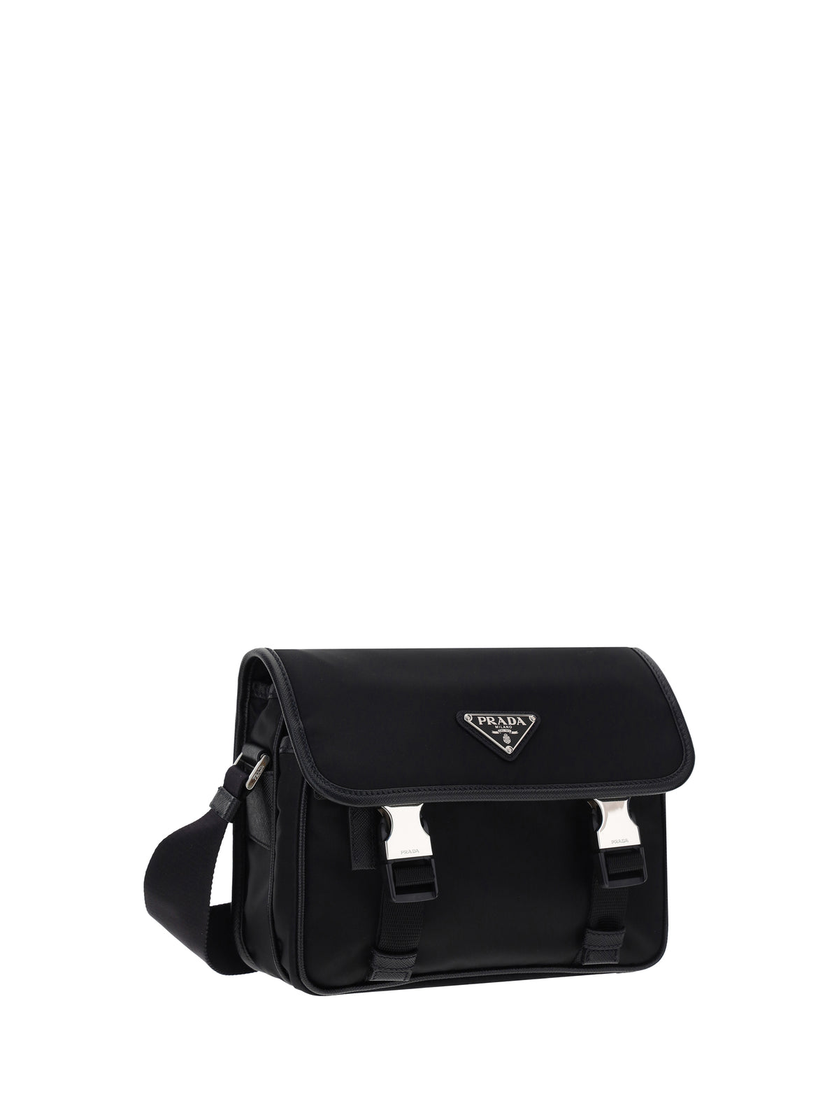 Re-Nylon and Saffiano leather shoulder bag