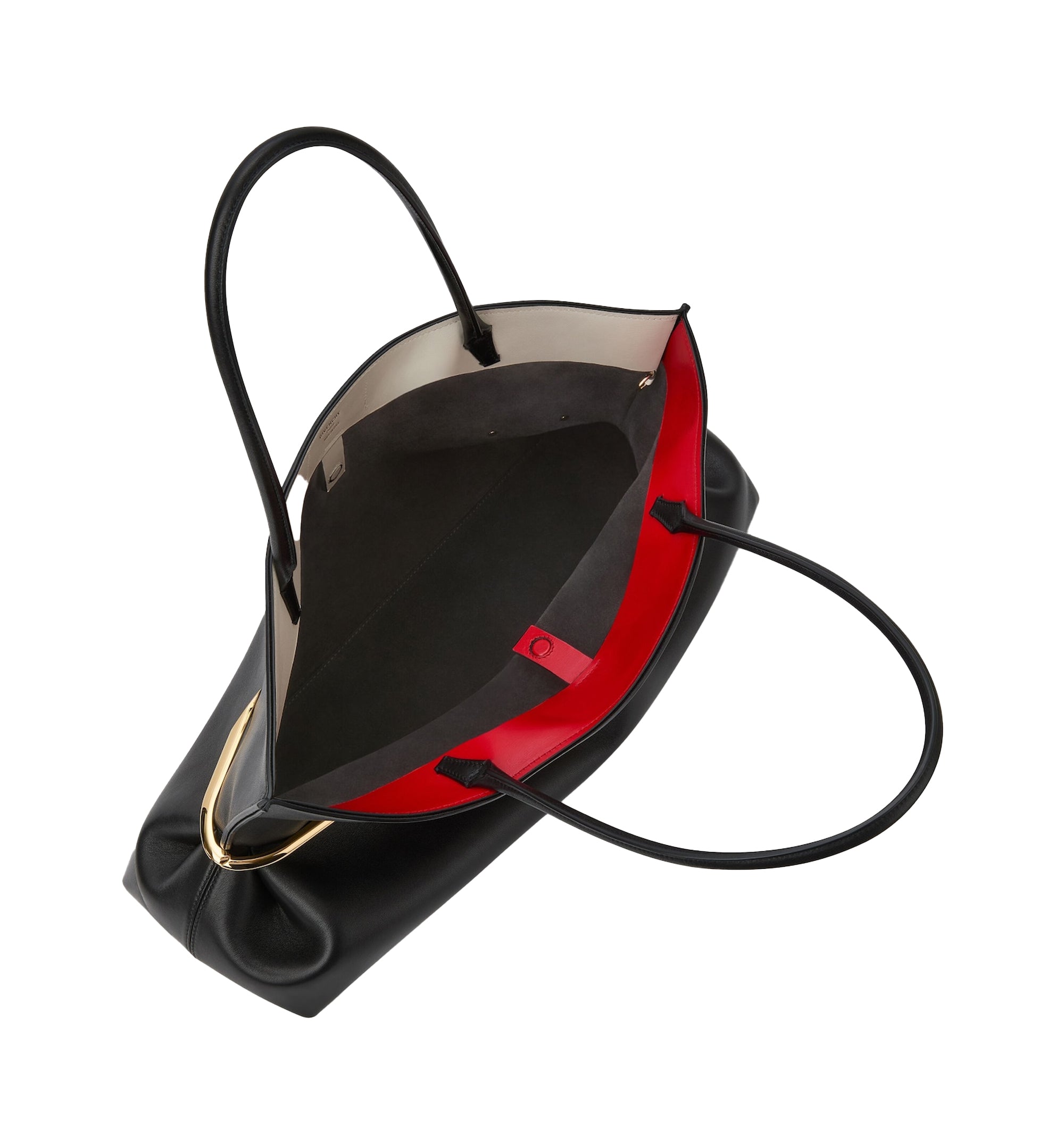 Pinch Squeezed Horizontal Tote Bag In Nappa Leather