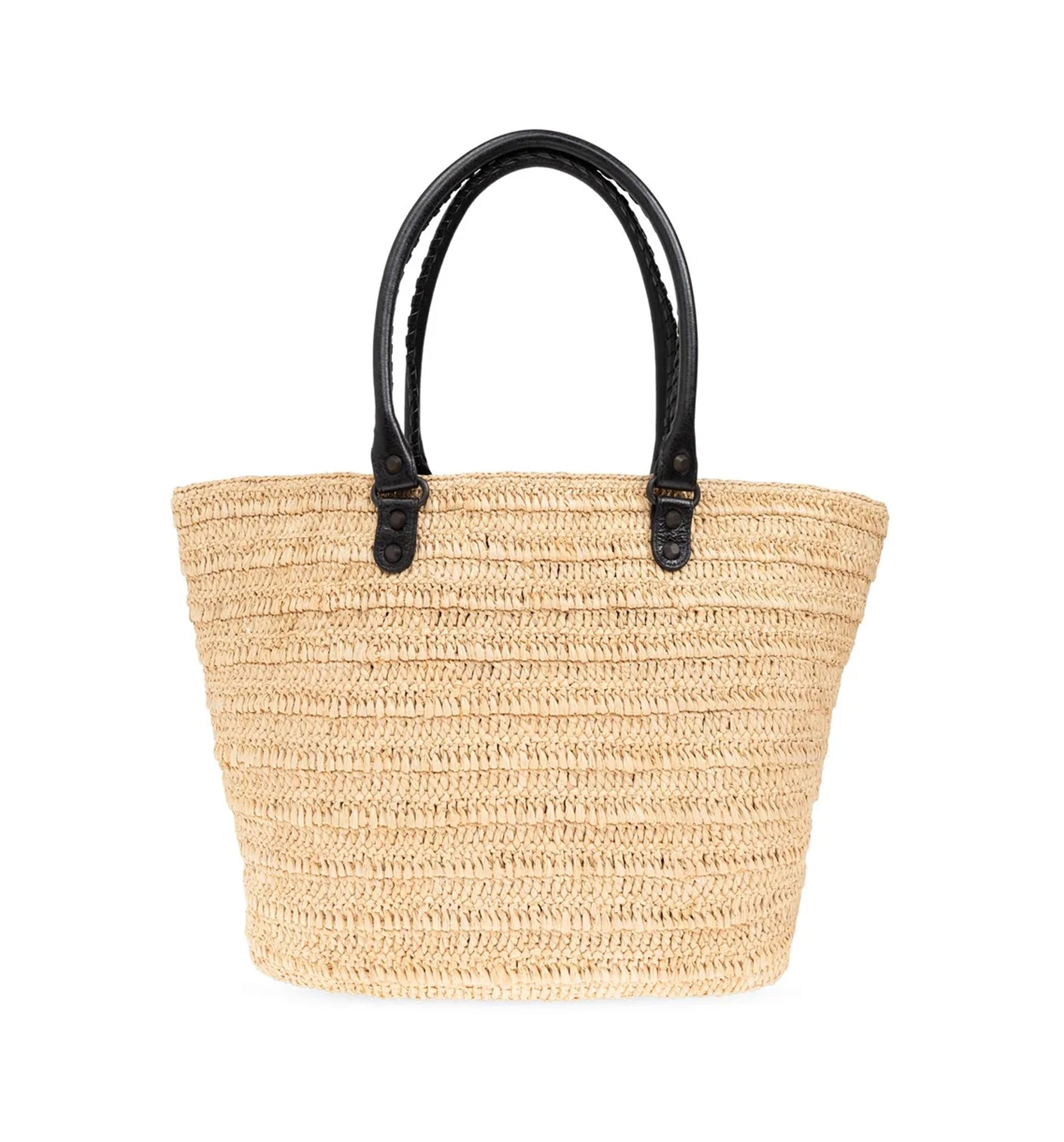 Le City Medium Raffia Basket Bag