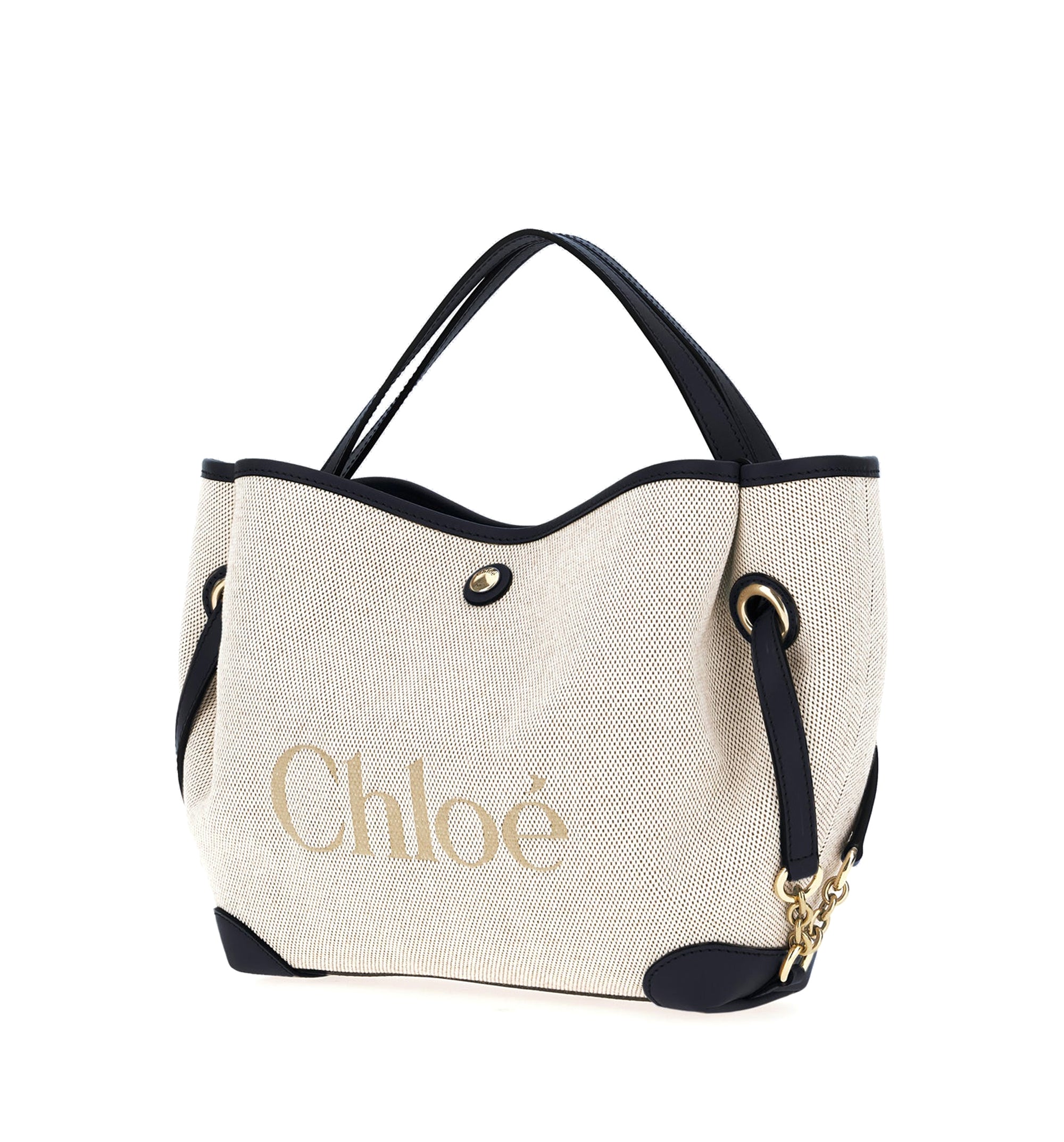 Small Chloé Clover Double Carry Bag in Canvas