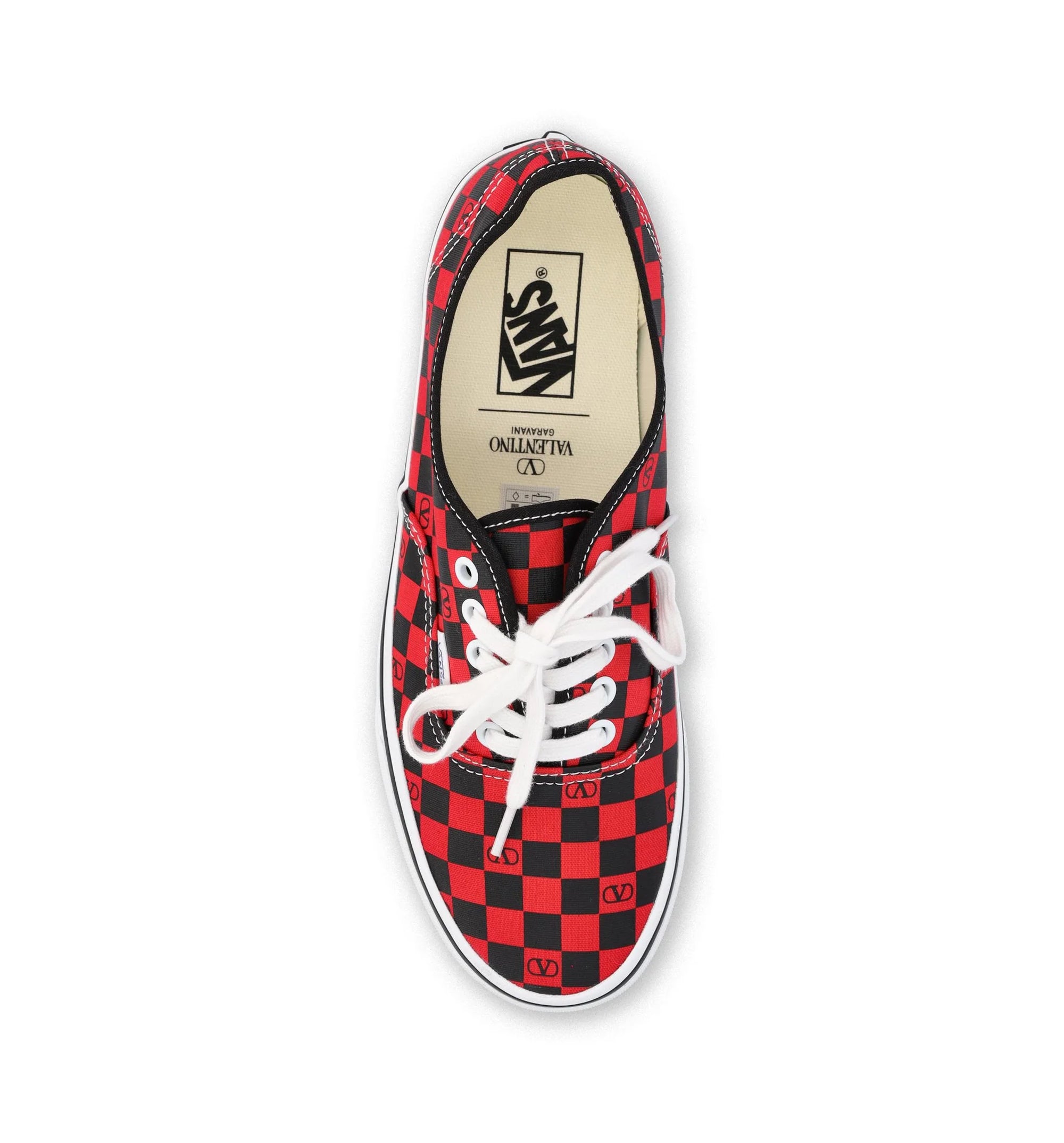 Valentino Garavani And Vans Low-Top Trainer In Fabric With VLogo Checkerboard Print