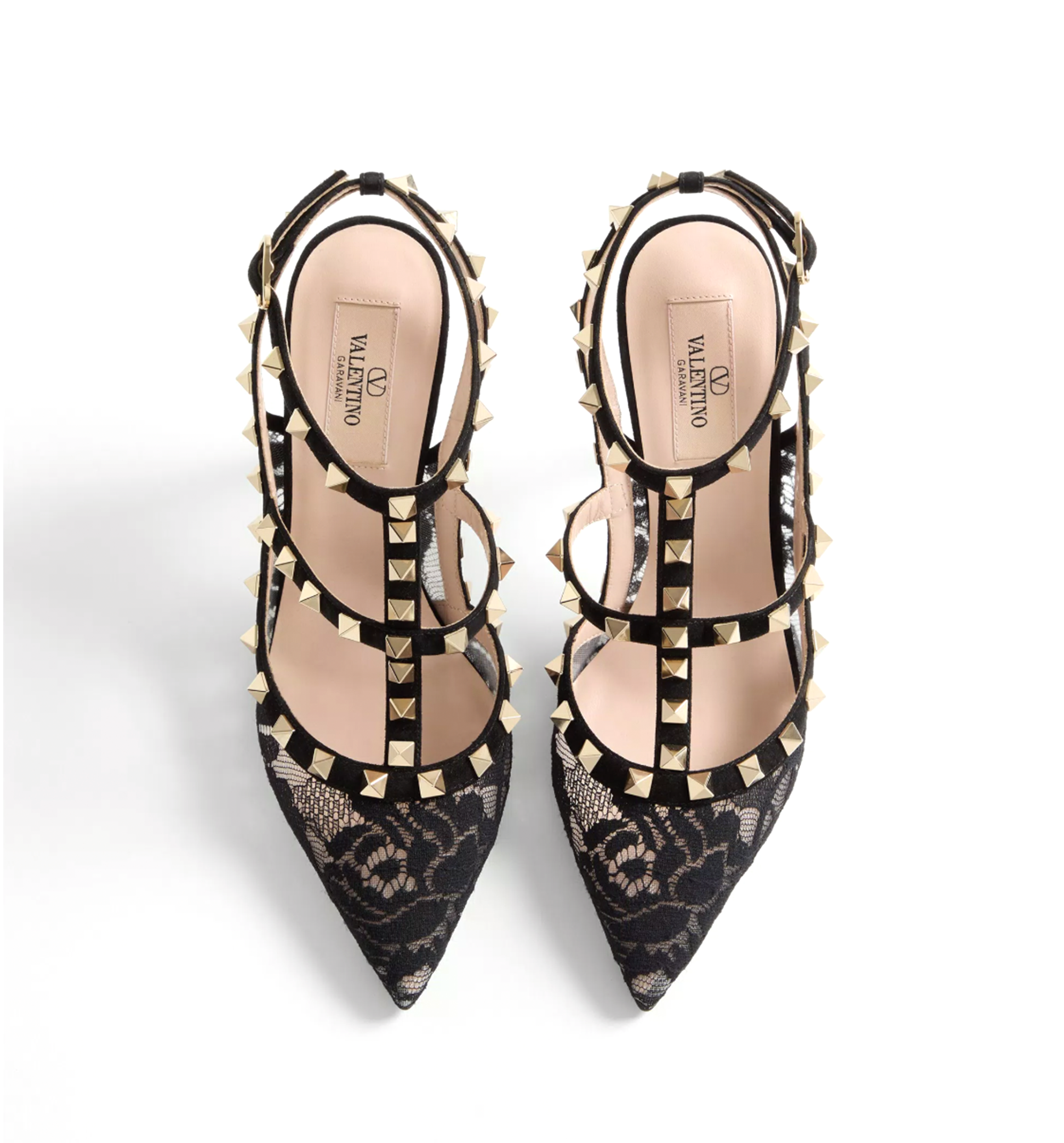 Rockstud Lace Pump With Straps 100MM