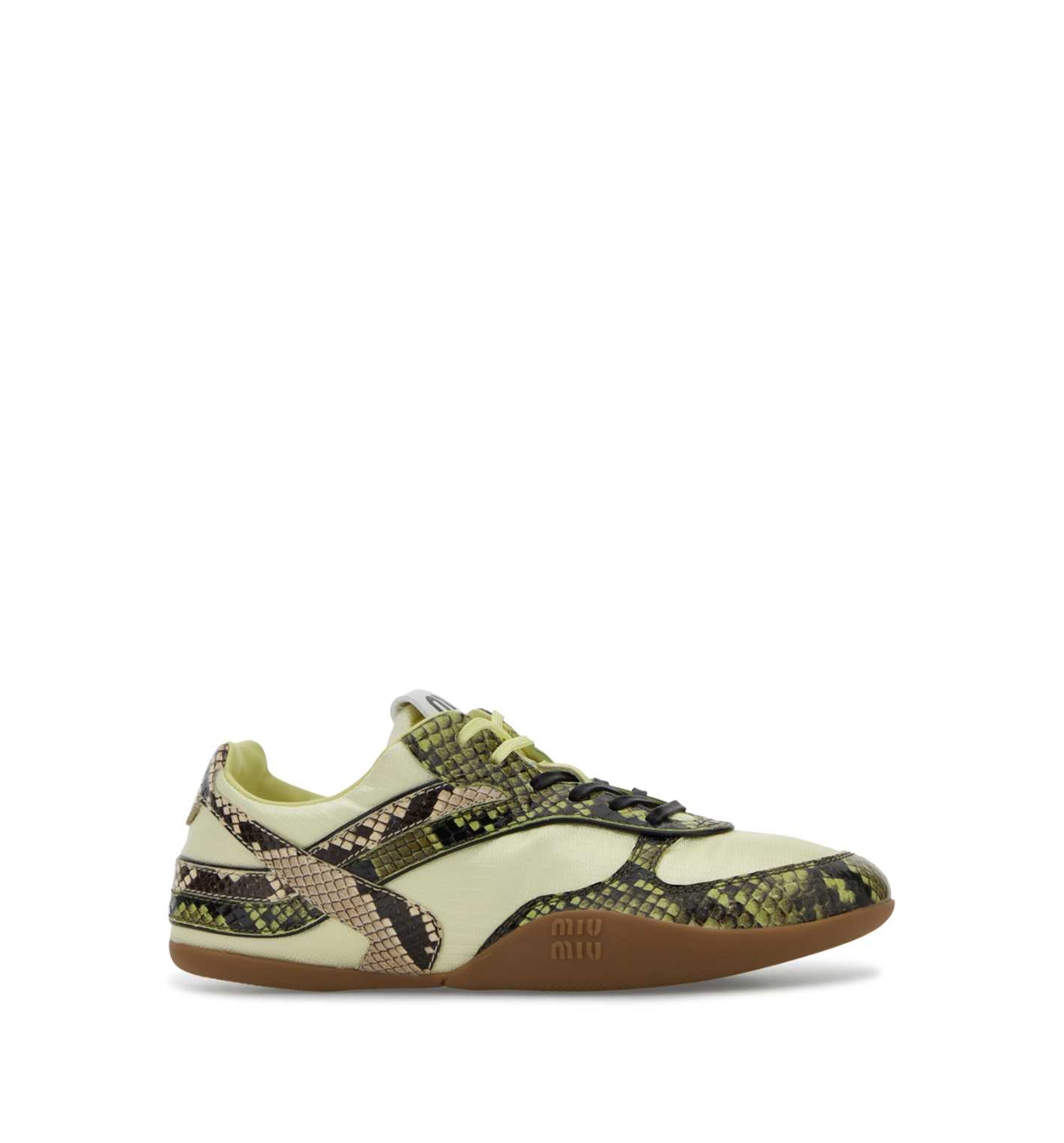 Gymnasium Technical Fabric And Python-print Ayers Leather Sneakers