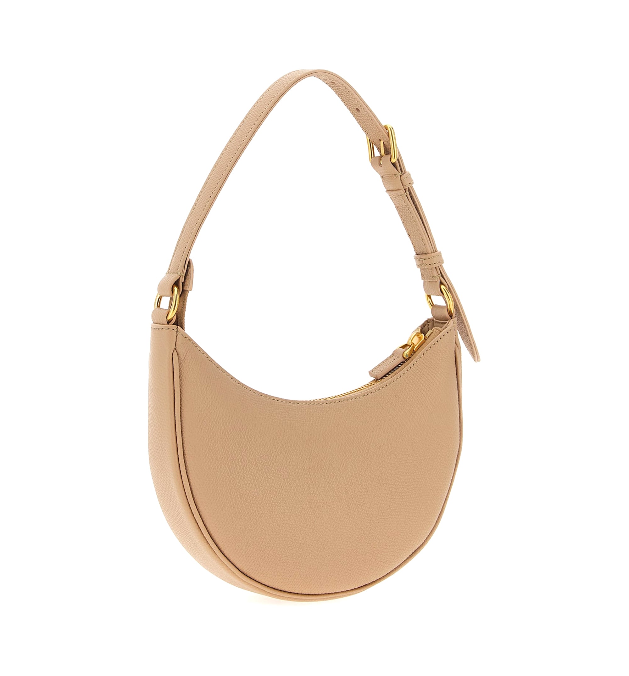 VLogo Signature Mini Hobo Bag in Grainy Calfskin