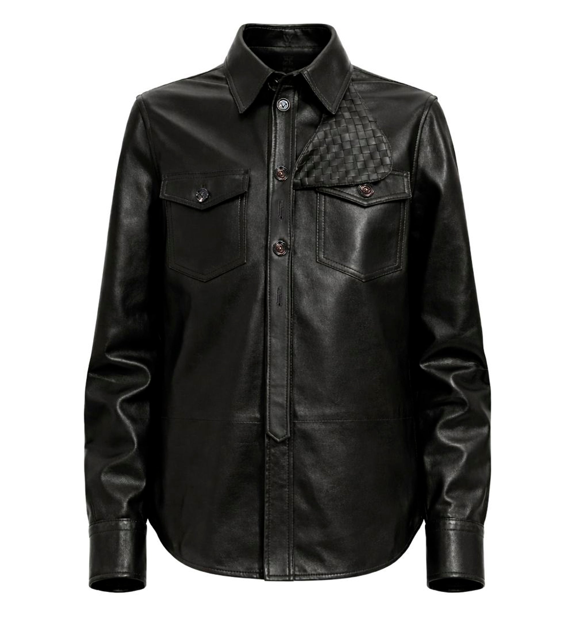 Semi Shiny Leather Shirt