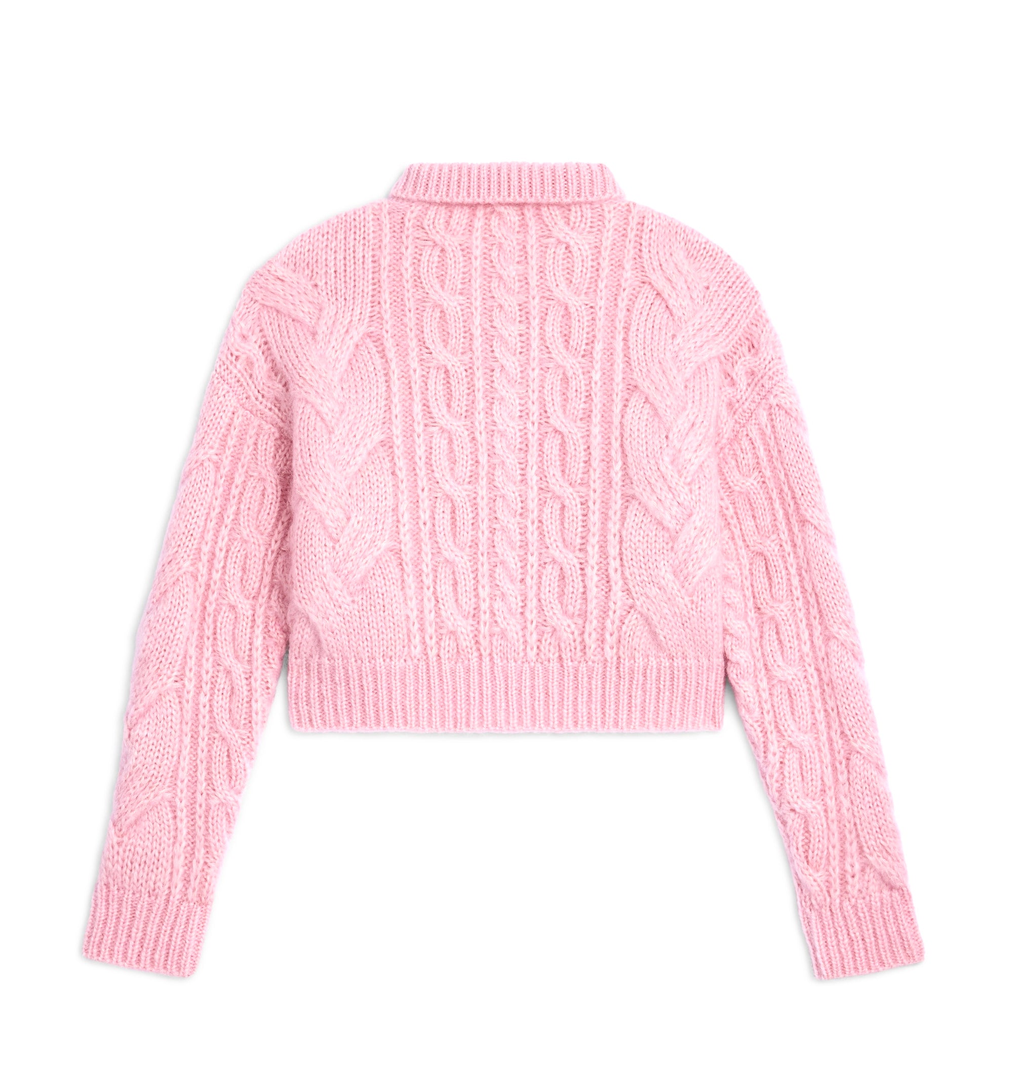 Sweater In Aran Mohair And Wool