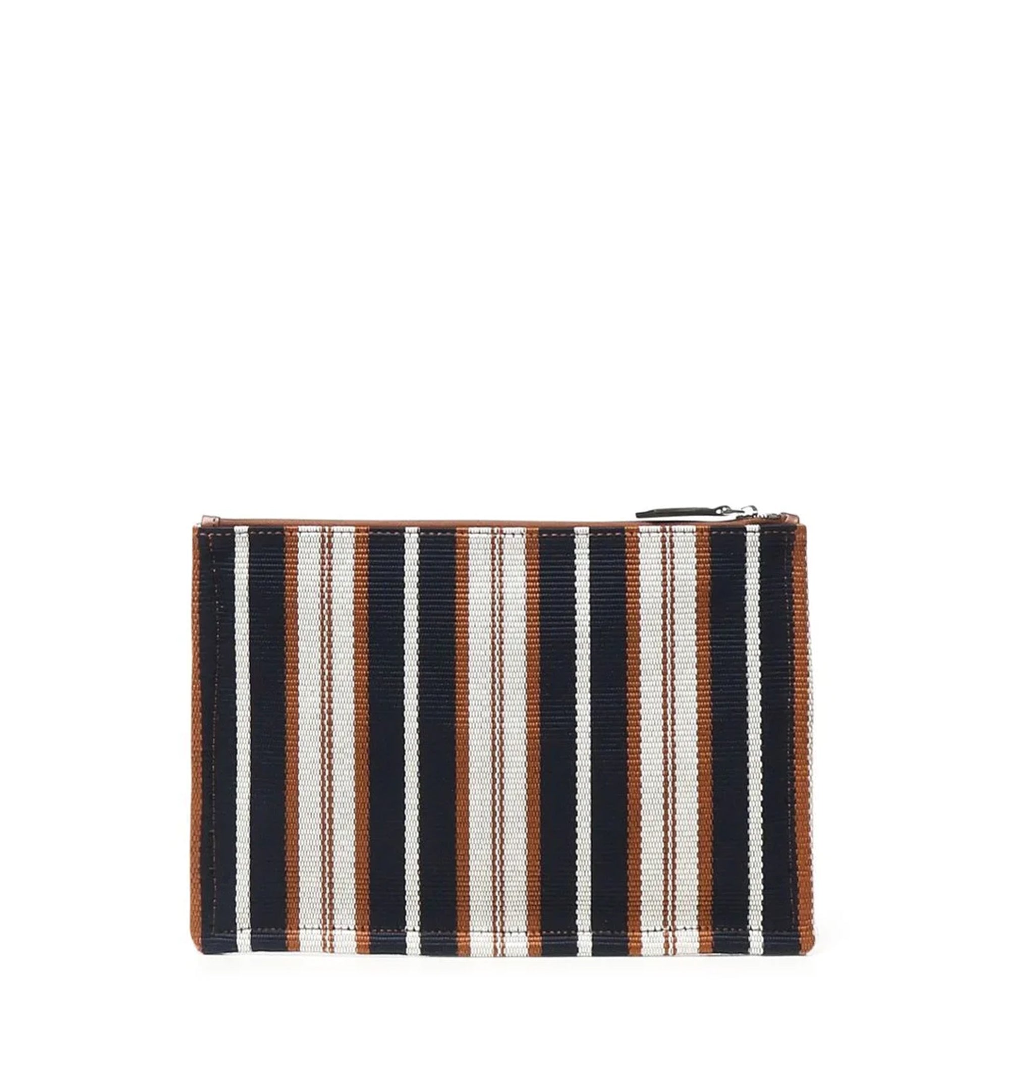 Fendi Signature Striped Flat Medium Pouch