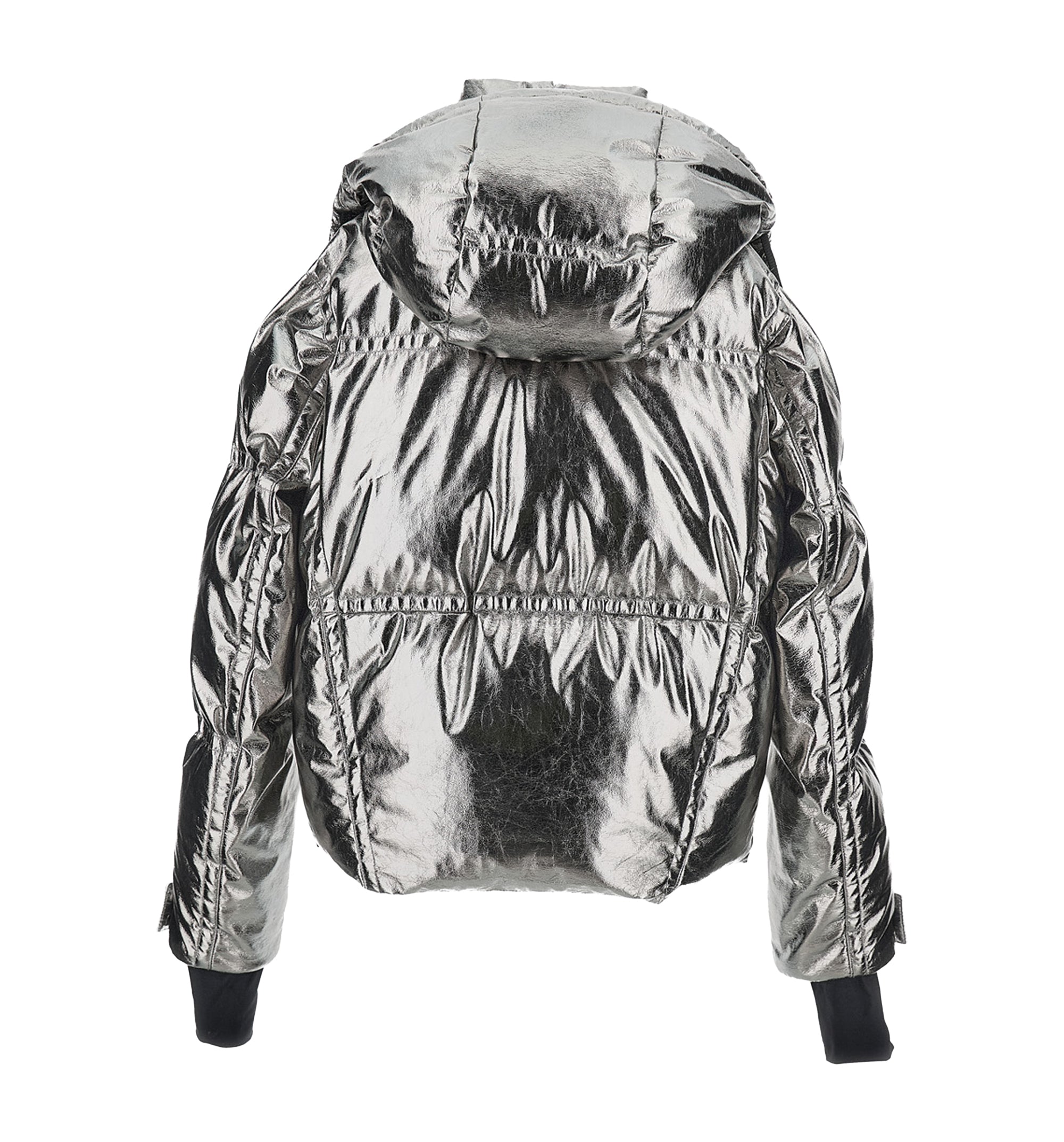 Calaque Metallic Hooded Insulated Ski Jacket