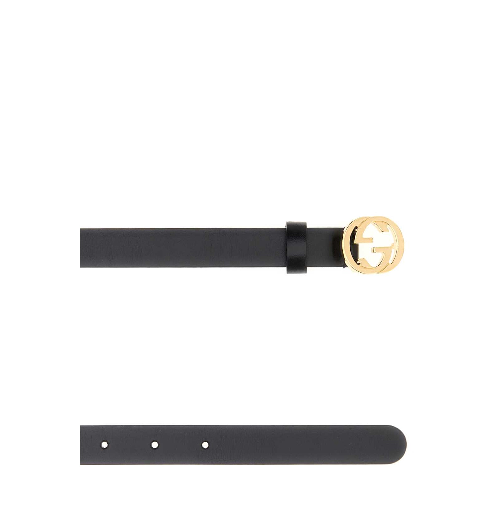 Thin Belt With Interlocking G Buckle