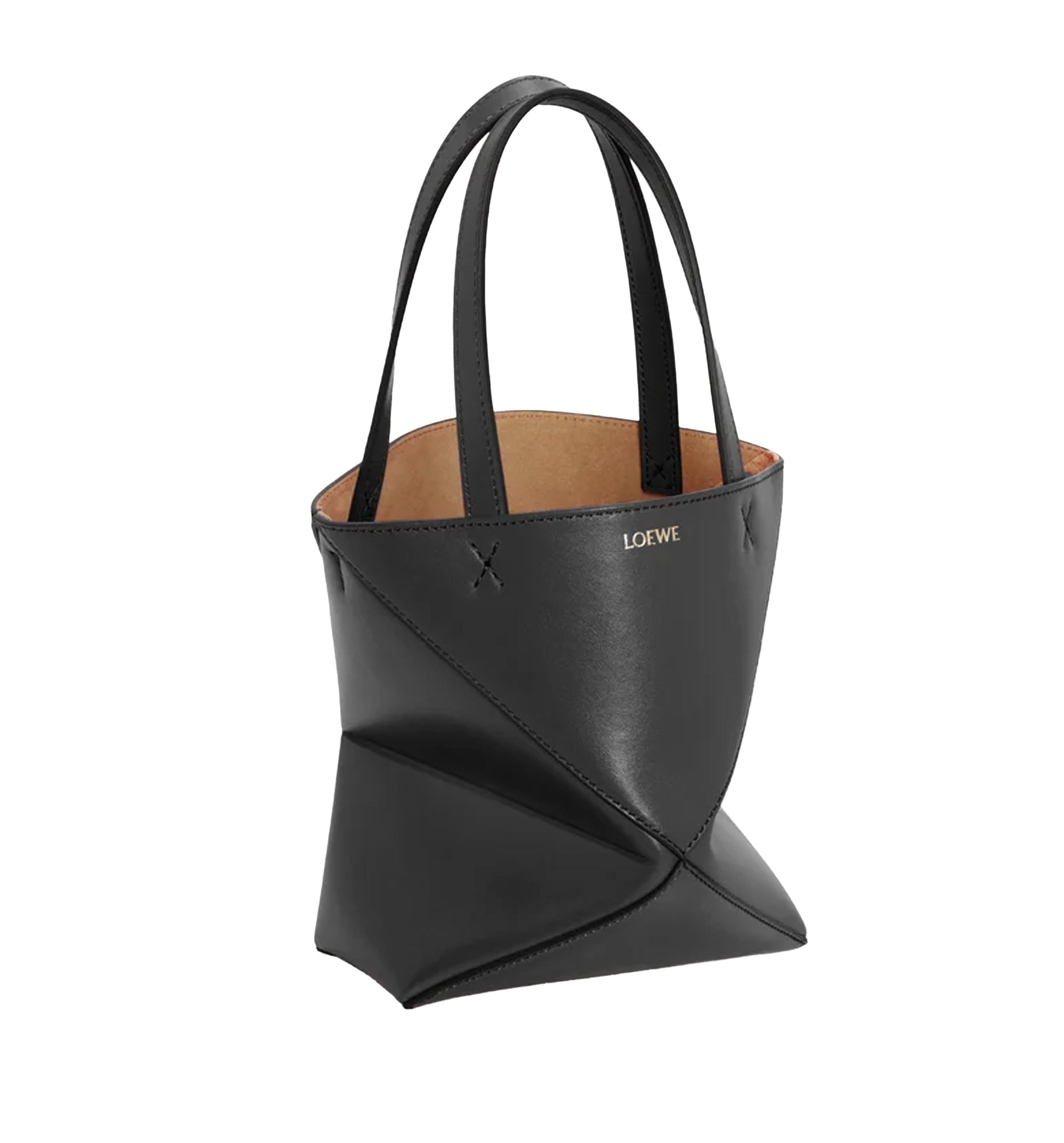 Mini Puzzle Fold Tote In Shiny Calfskin