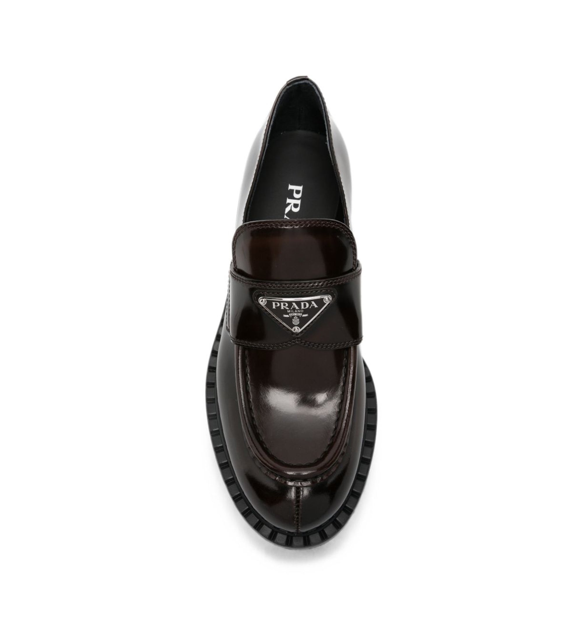 Chocolate Brushed Leather Loafers