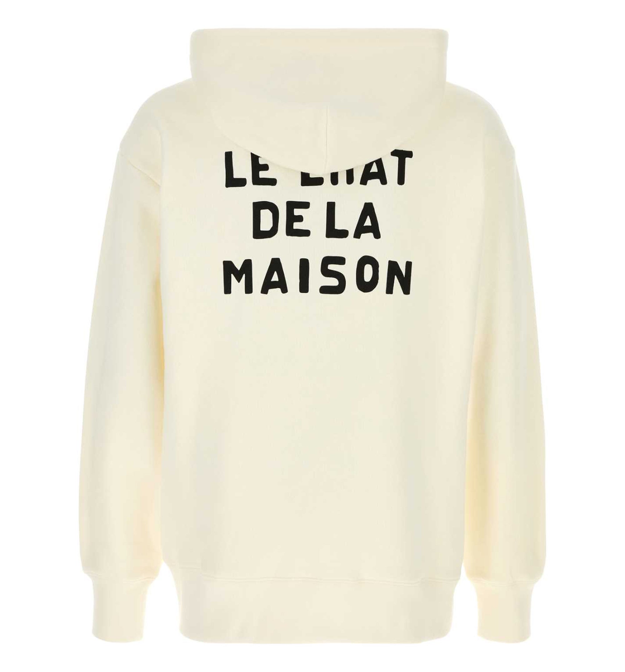 Cotton Hoodie With Le Chat De La Maison Print