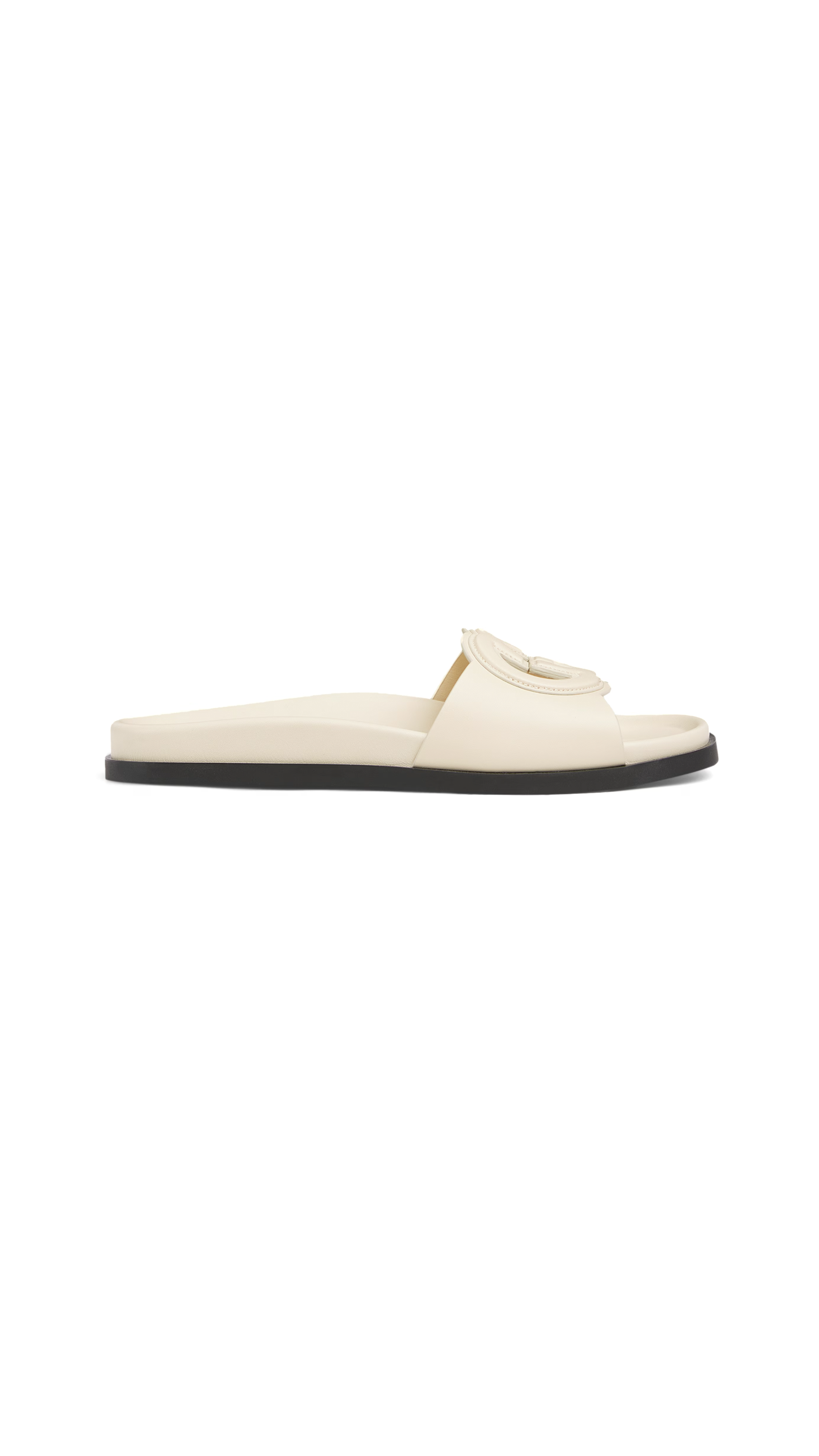 Interlocking G Slide Sandals - Ivory