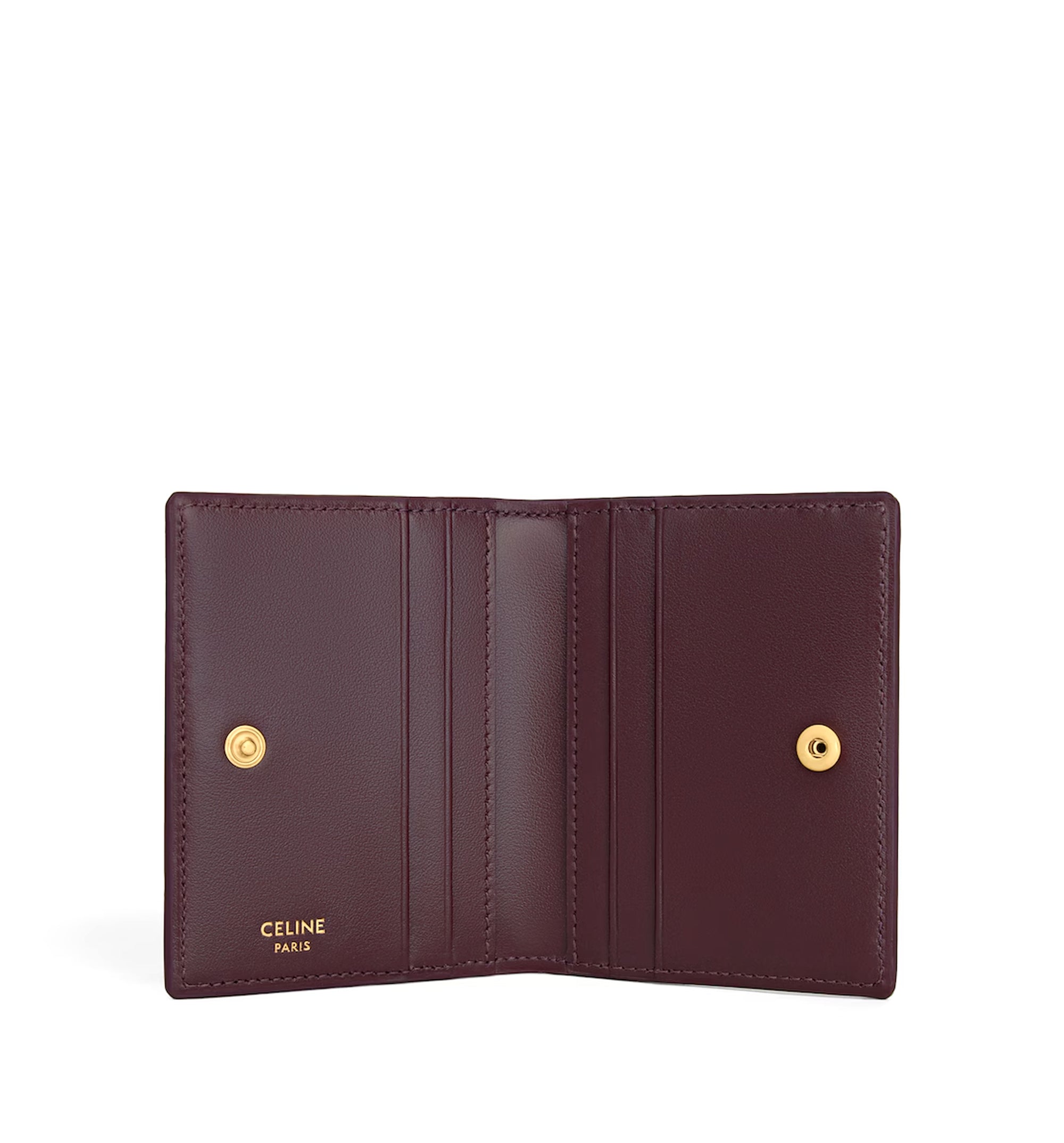 Bi-Fold Card Holder In Shiny Calfskin