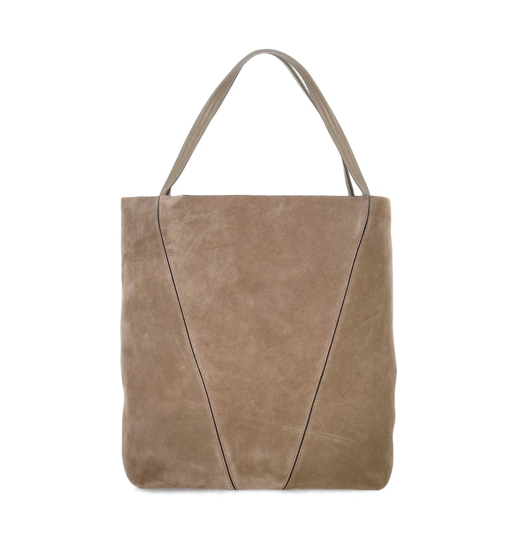 Large Spin Tote Bag in Suede Leather