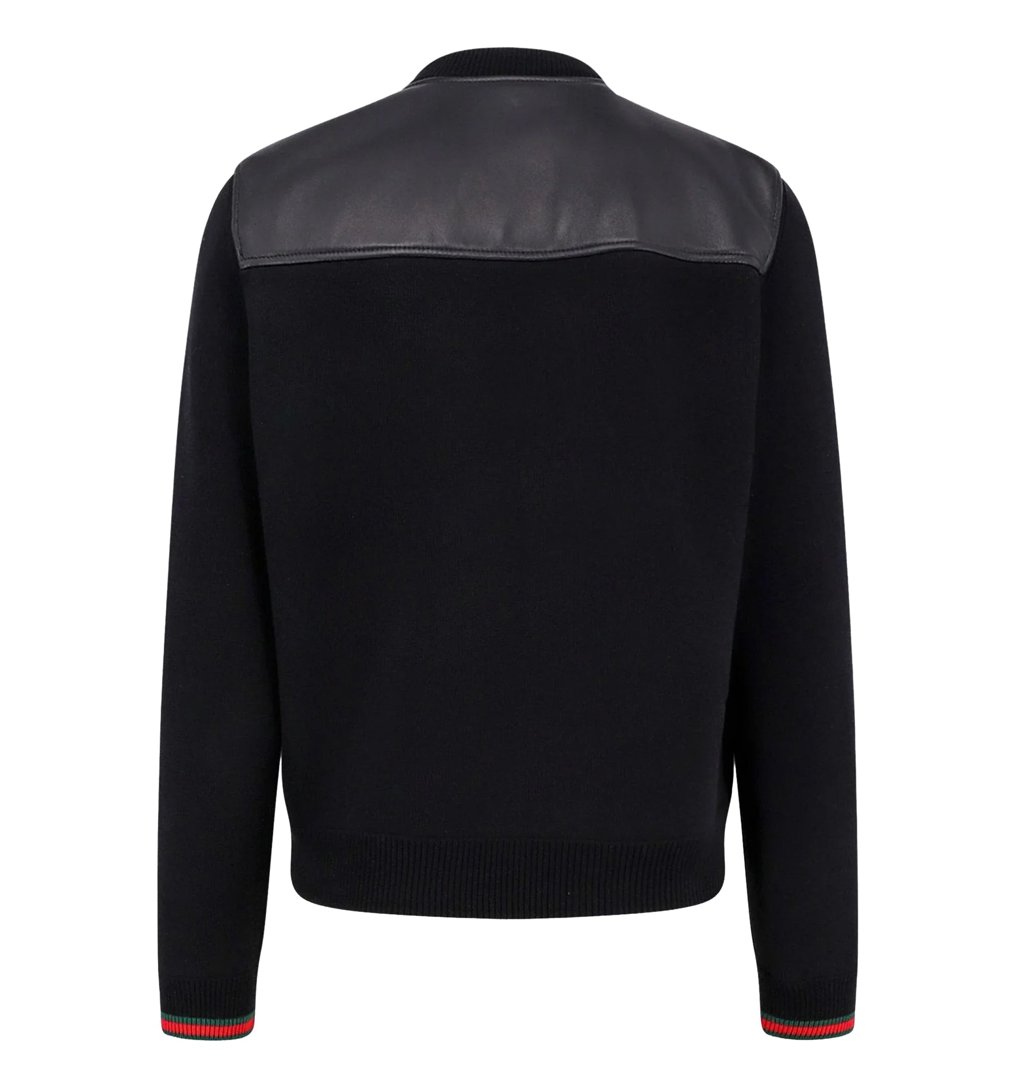 Nappa Leather And Knit Bomber Jacket