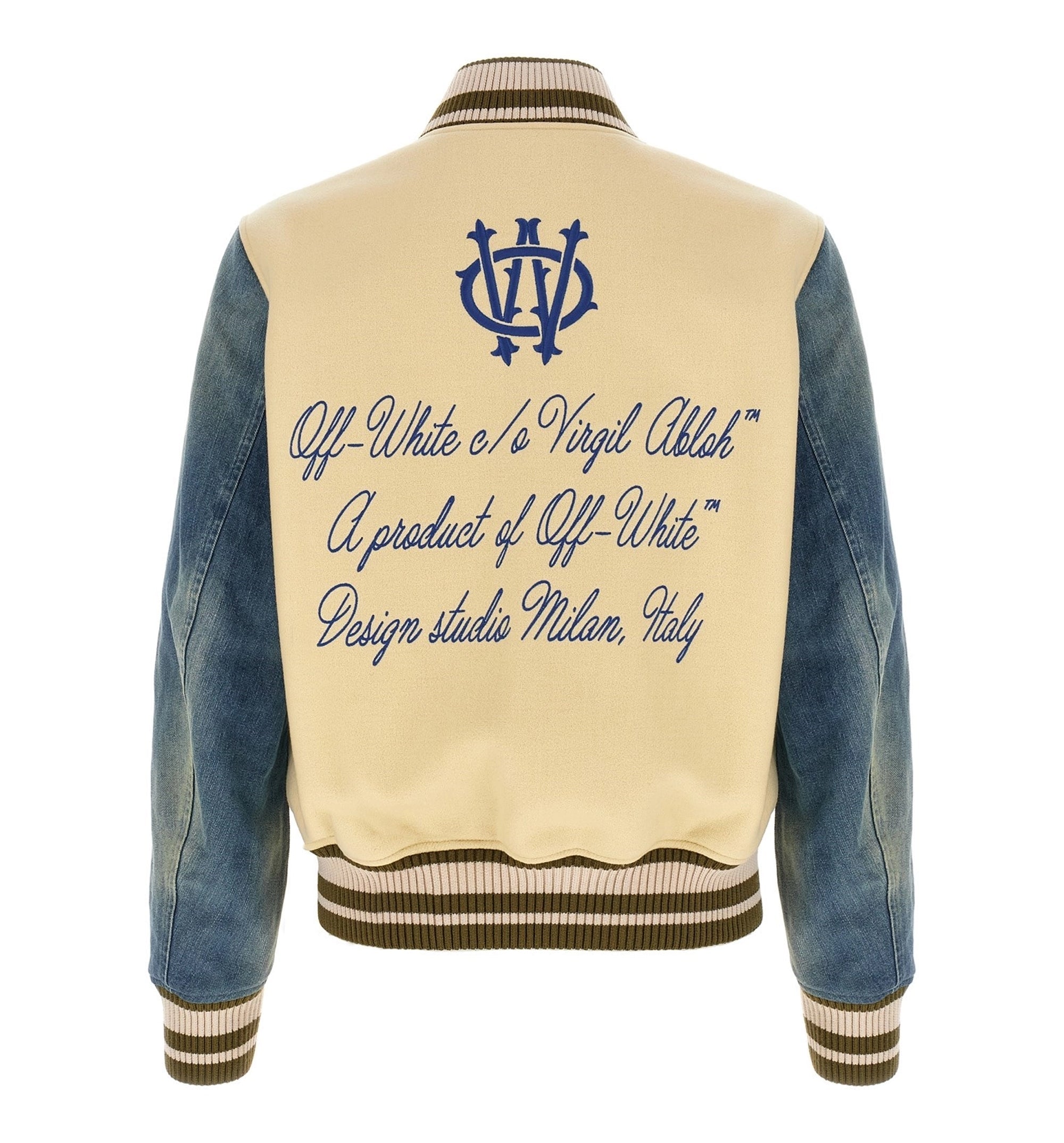 Gothic Wool Denim Varsity Jacket