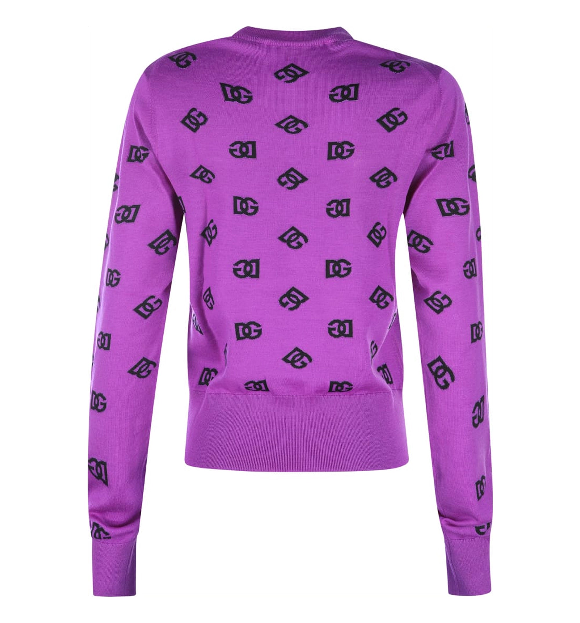 DG Monogram Jacquard Wool Silk Sweater