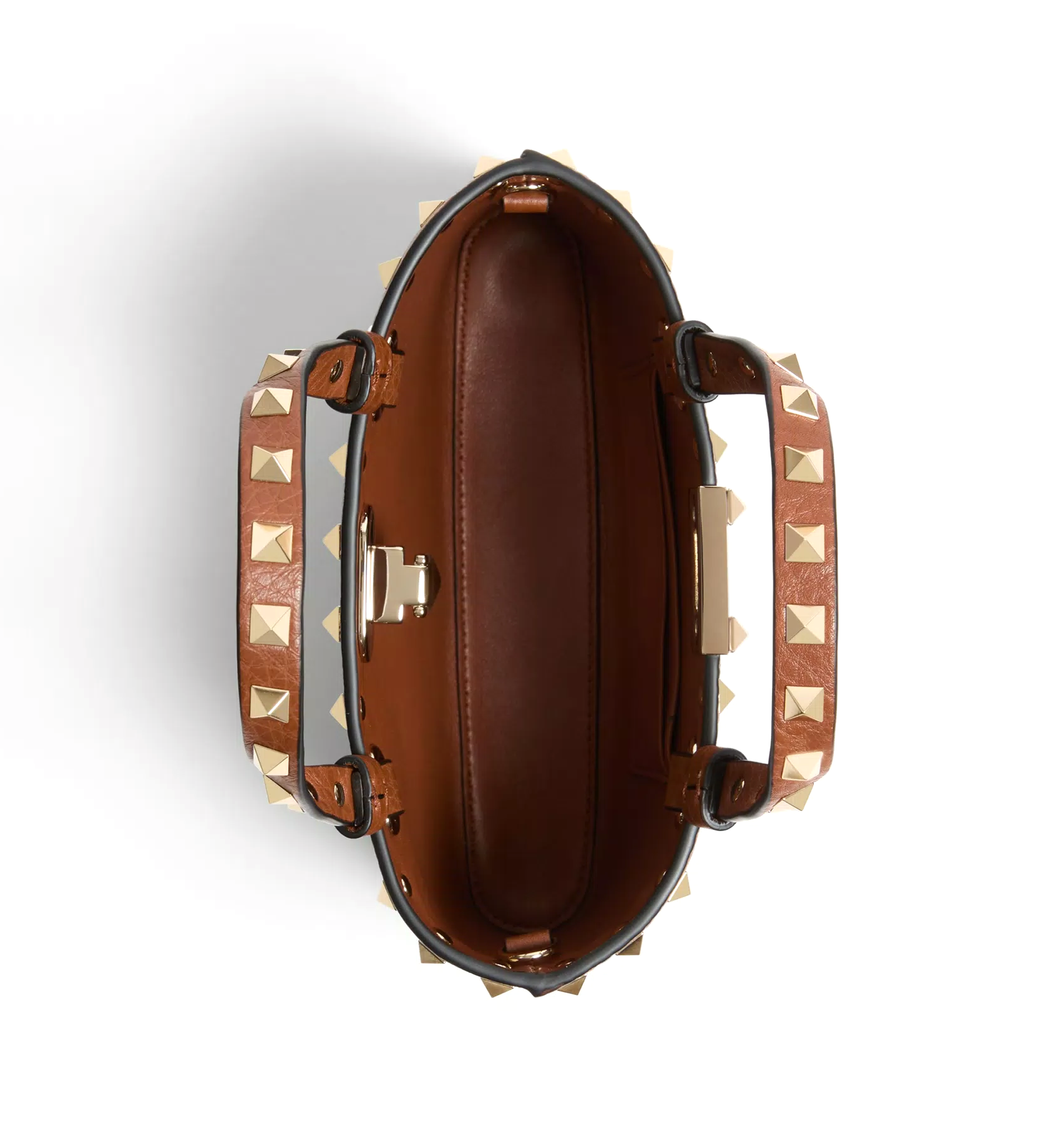 Mini Rockstud Shopping Bag In Grainy Calfskin