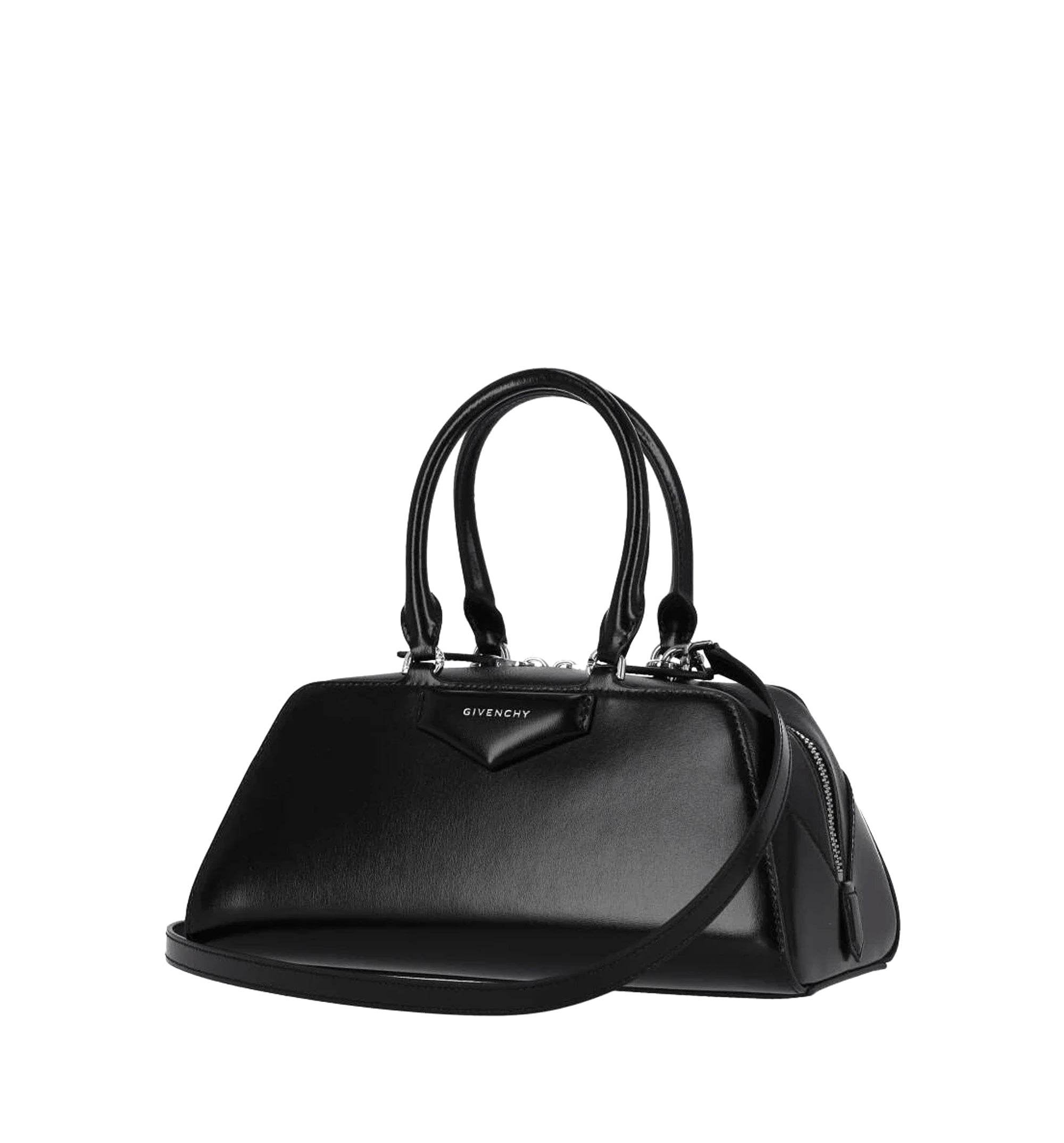 Small Antigona East-West Bag in Box Leather