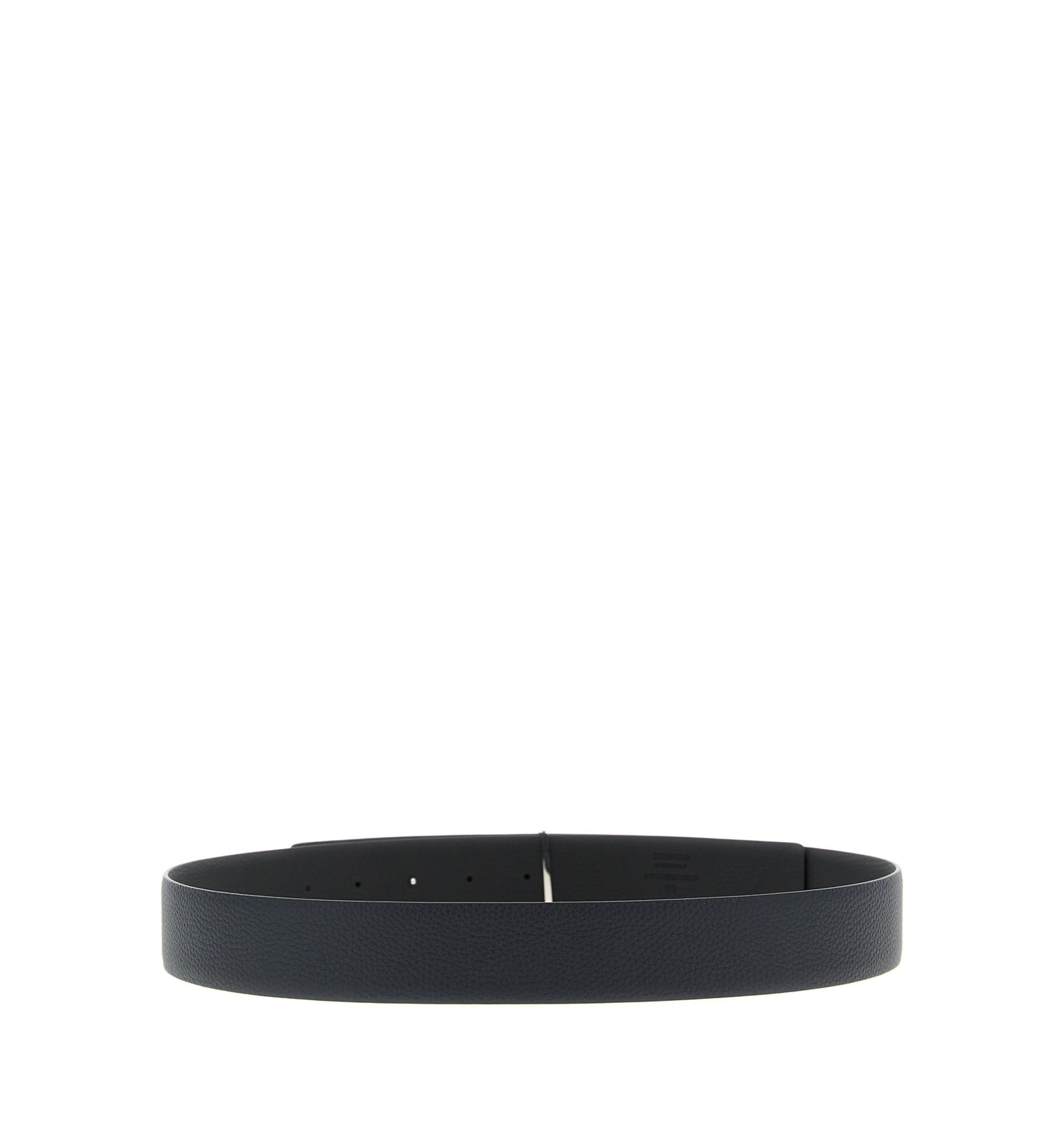 Grain Leather Slim T Reversible Belt
