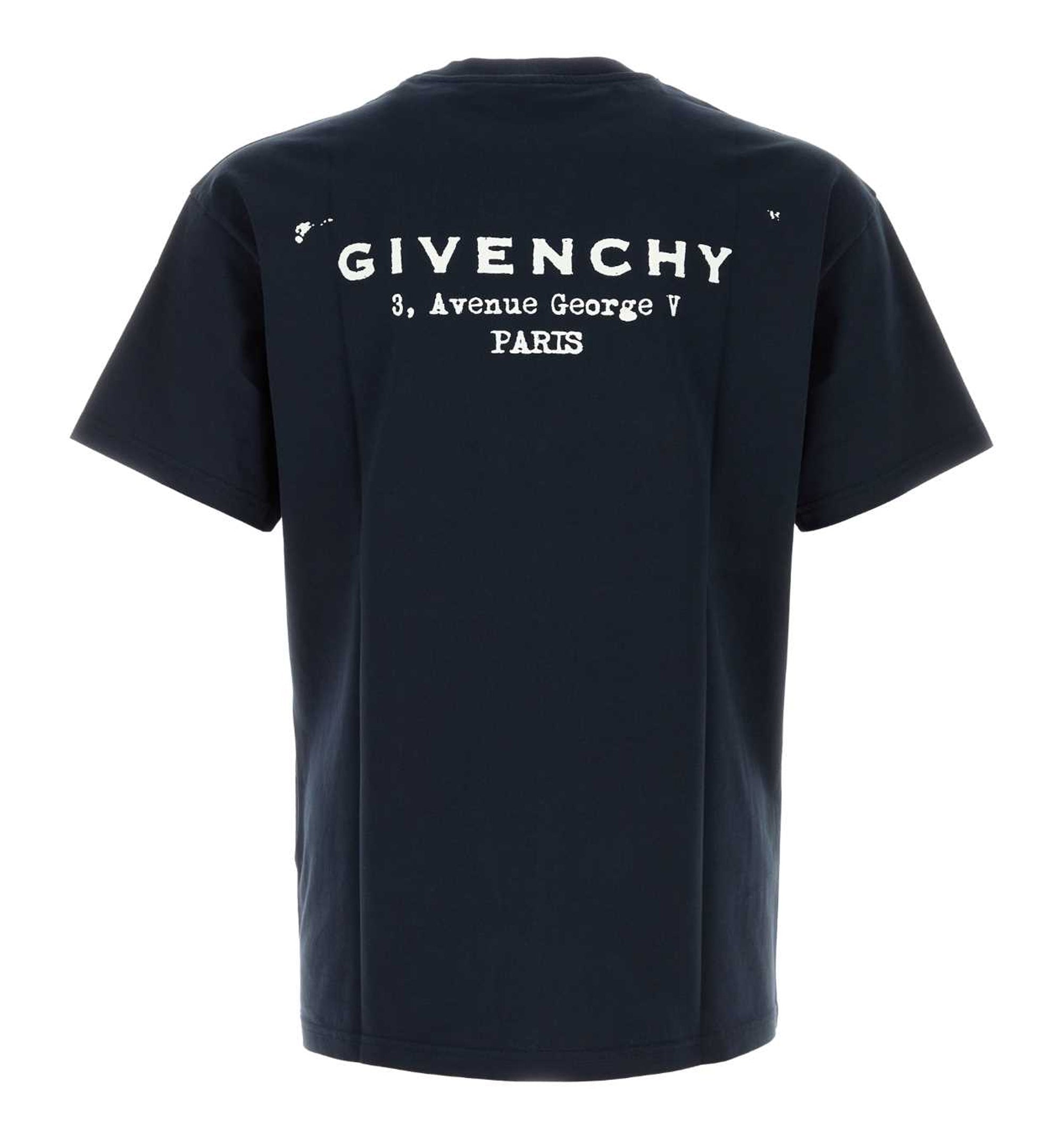 T-Shirt In Cotton With Givenchy Stamp Print