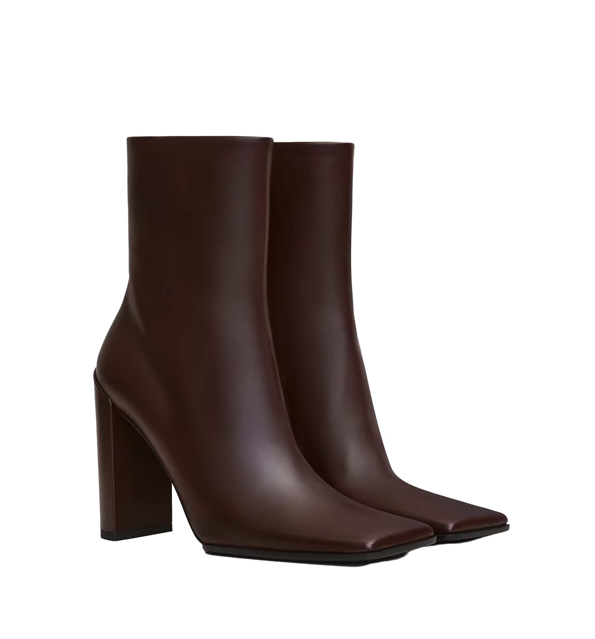 Square Ankle Boots In Calfskin