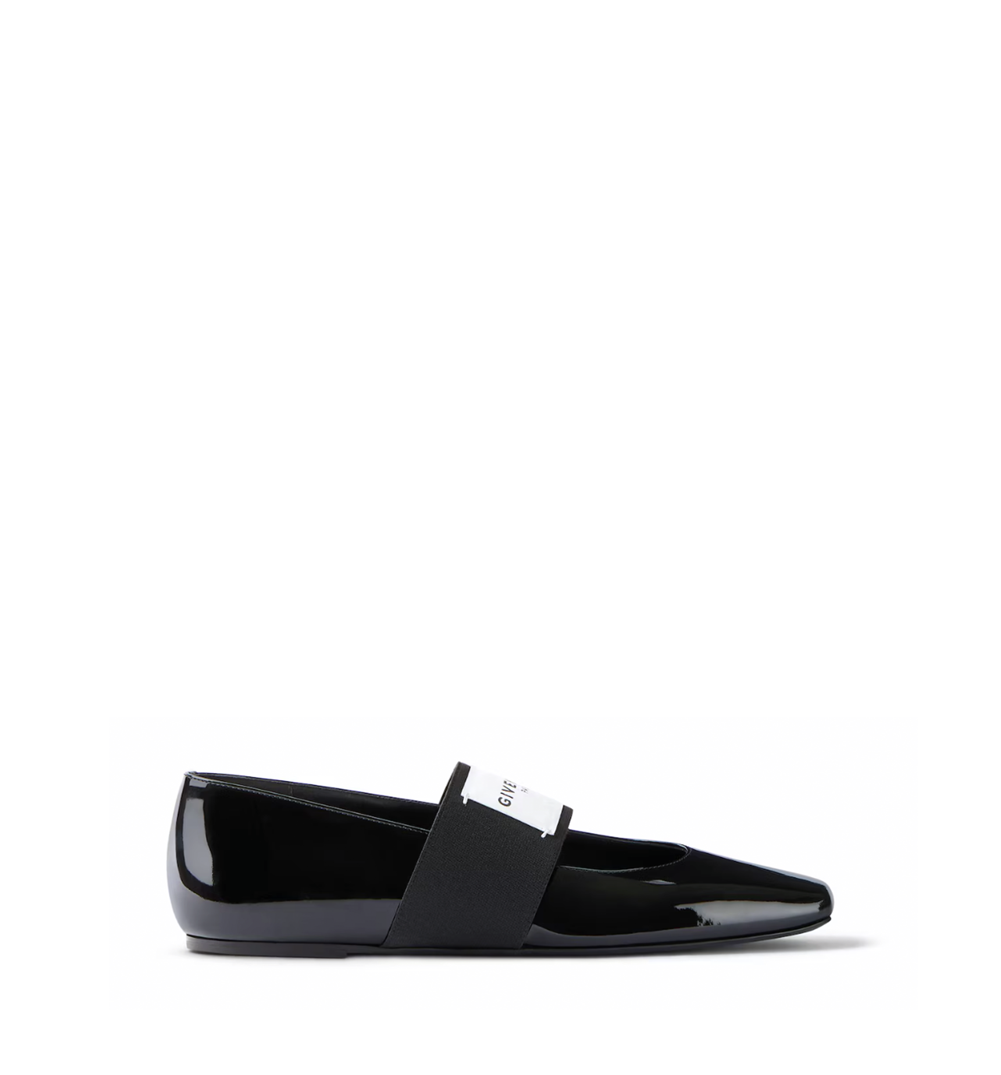 Sliced Square ballerinas in patent leather