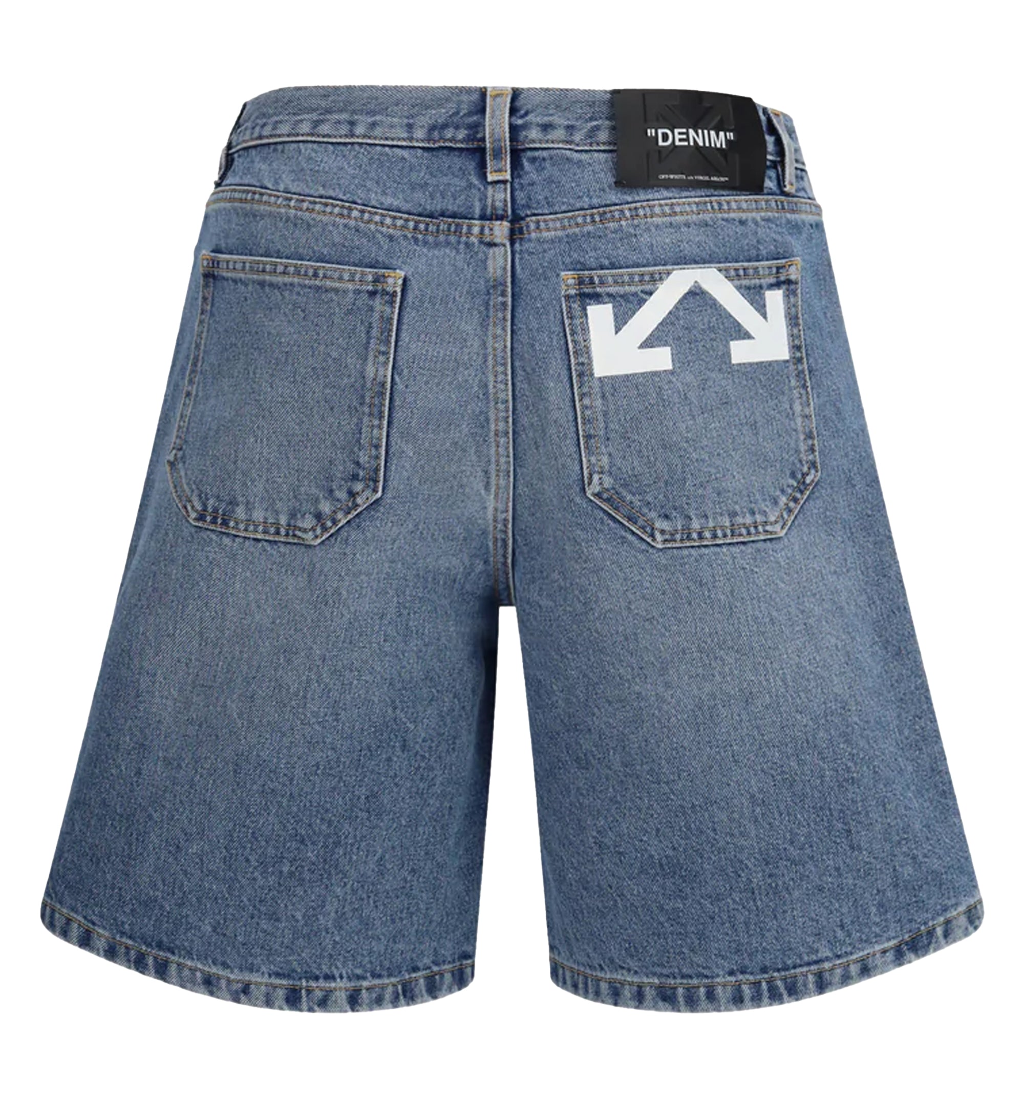 Half Arrow Denim Shorts
