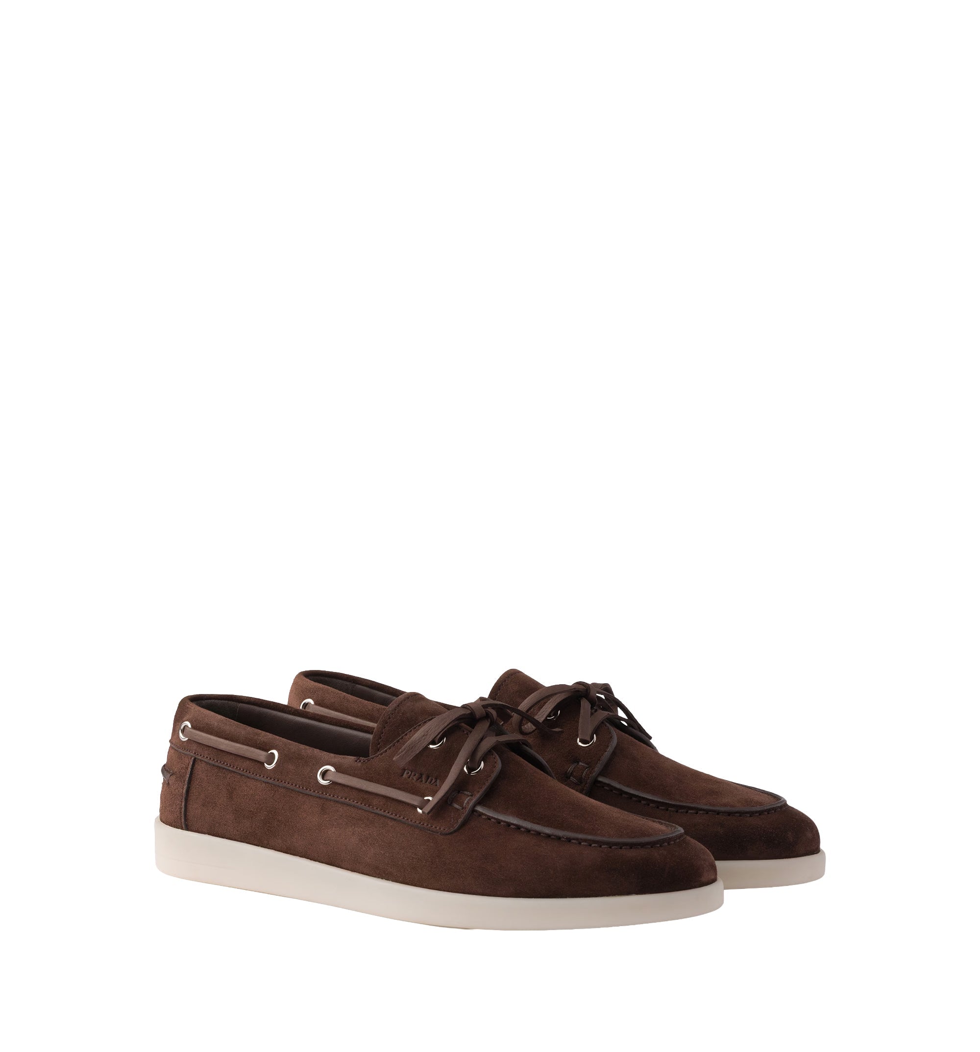 Suede Boat Shoes With Laces