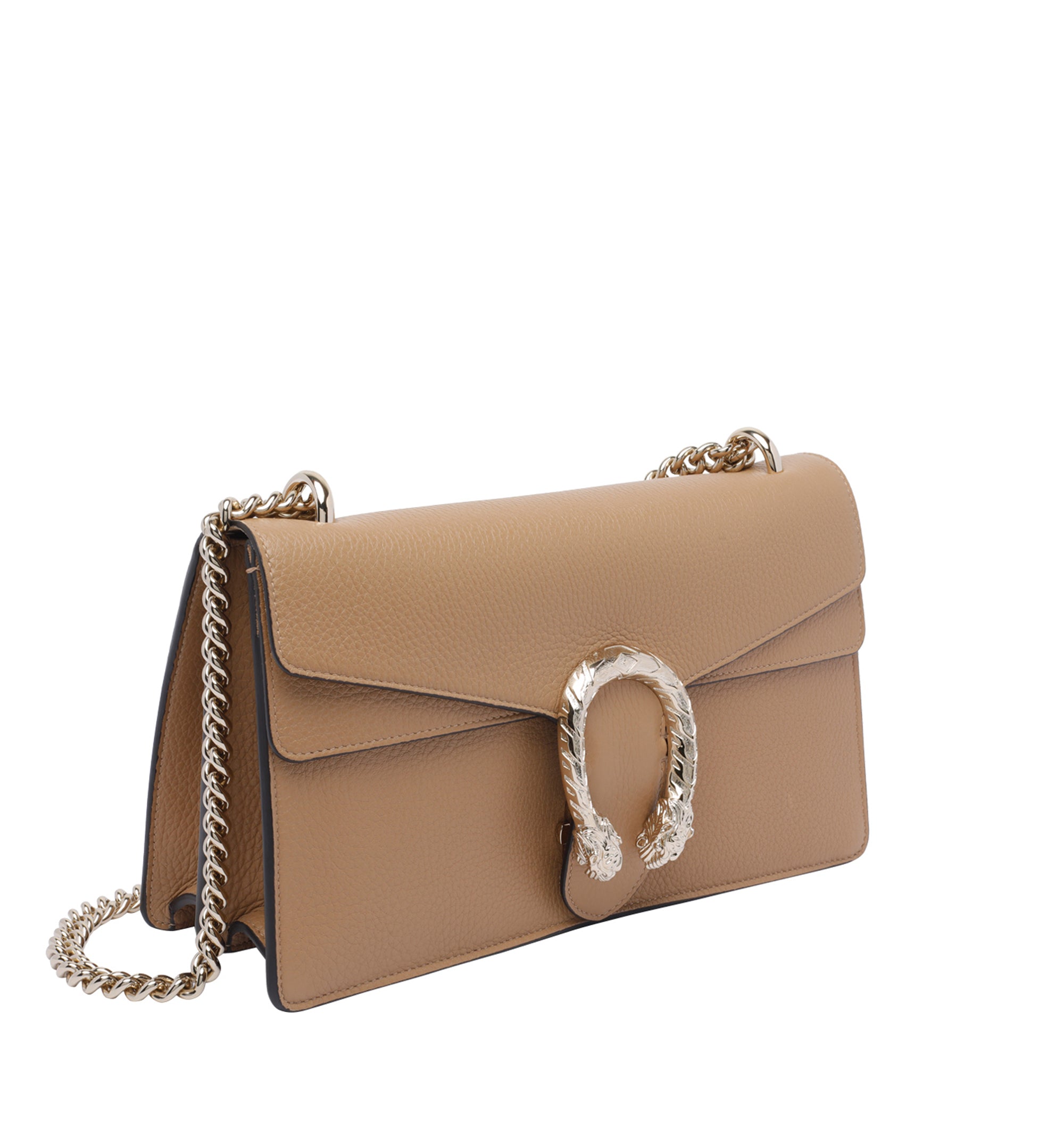 Dionysus Medium Shoulder Bag In Beige Leather