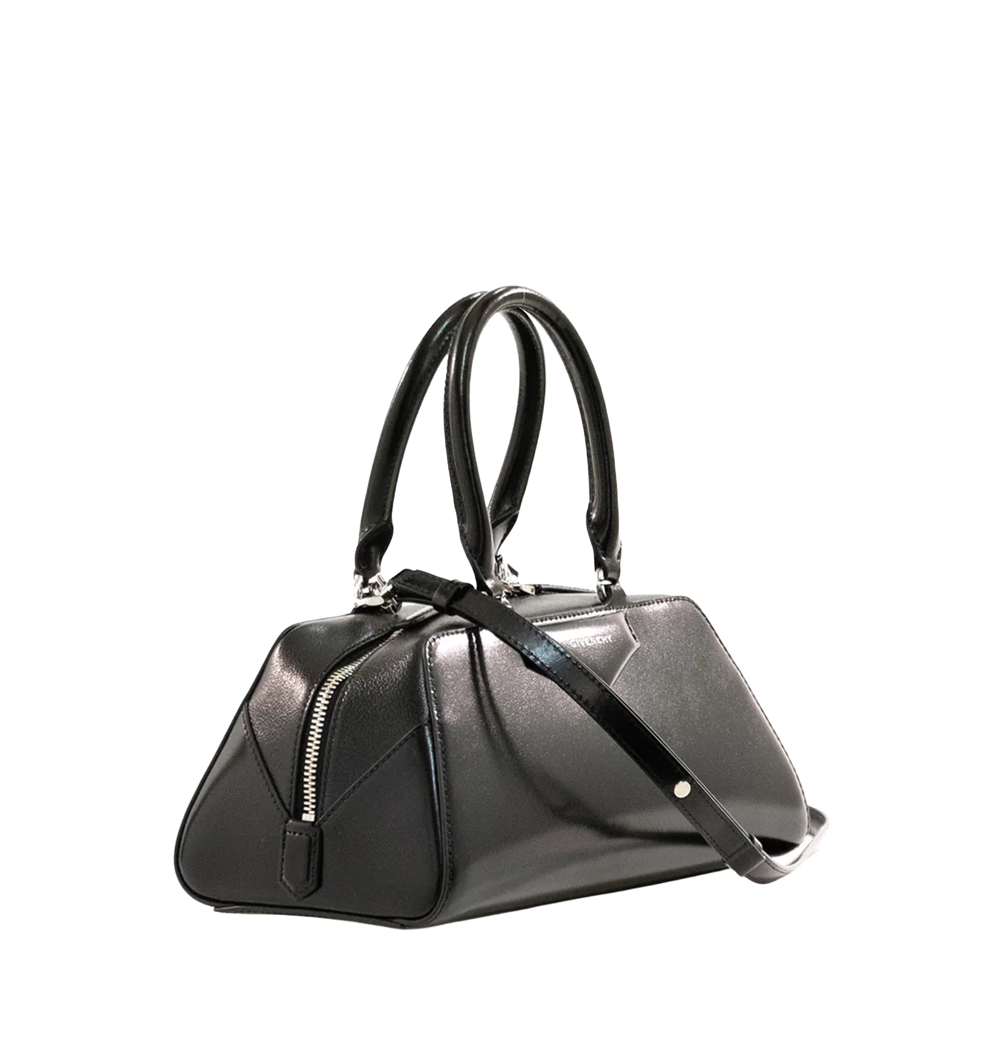 Small Antigona East-West Bag in Box Leather