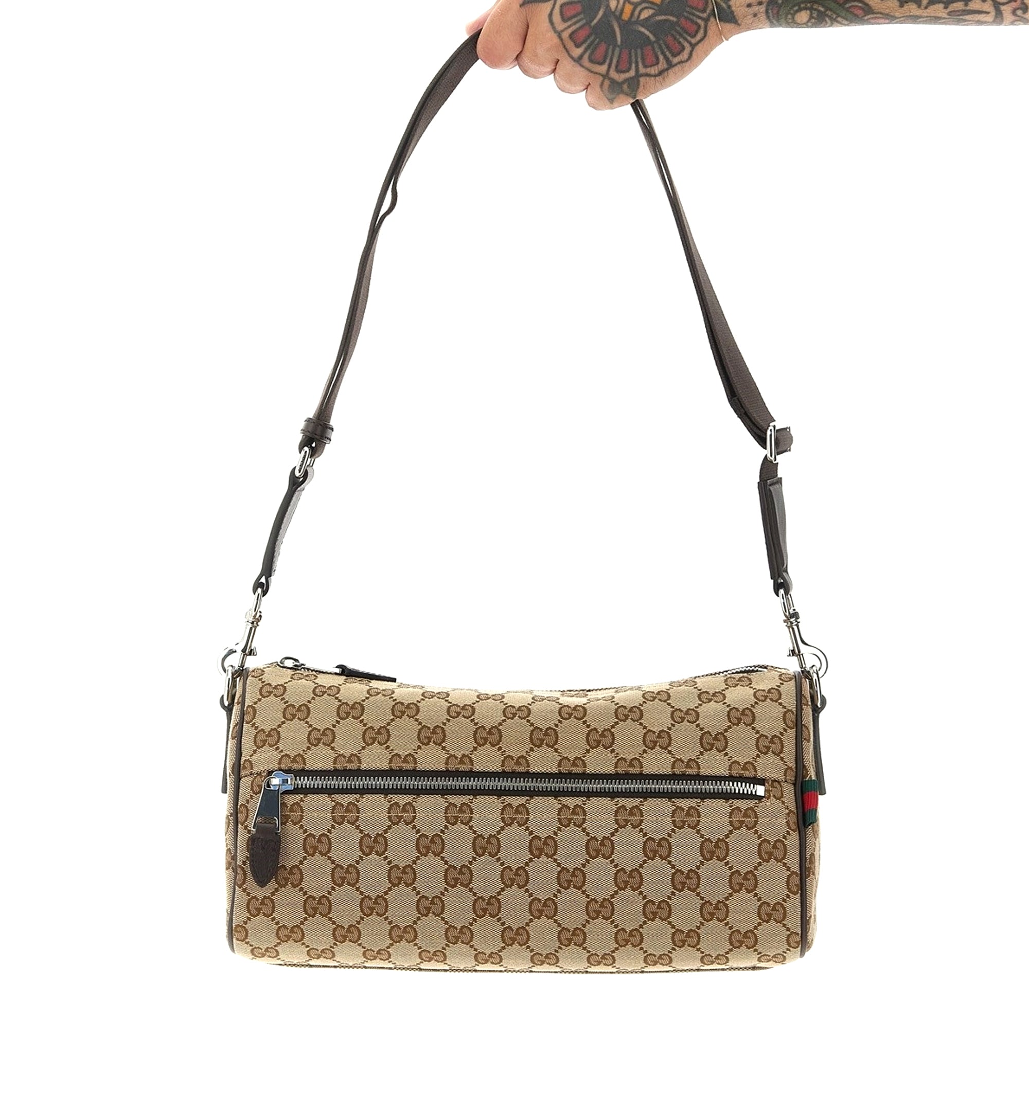 GG Canvas Small Cylinder Bag