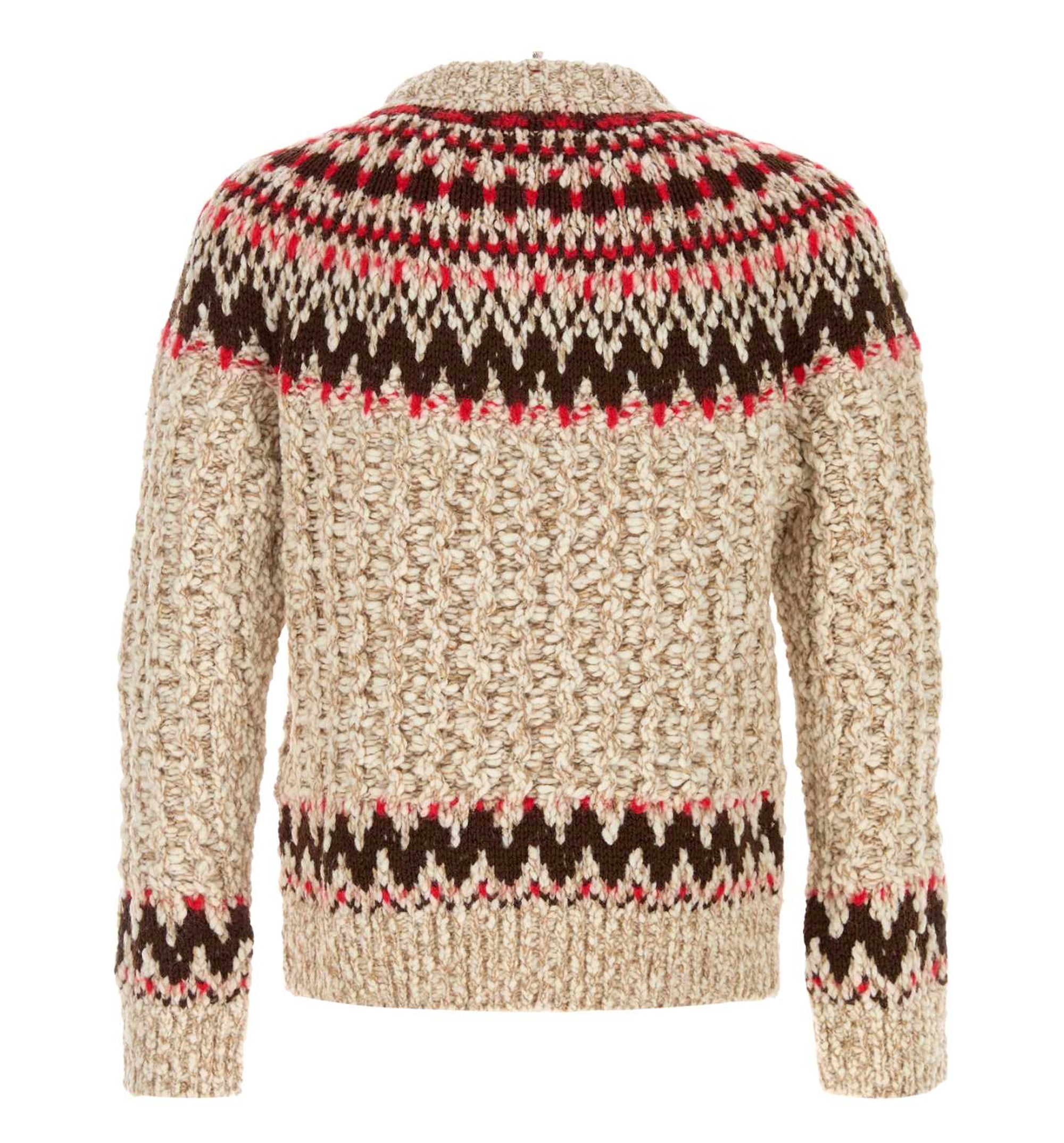 Geometric Jacquard Wool Sweater