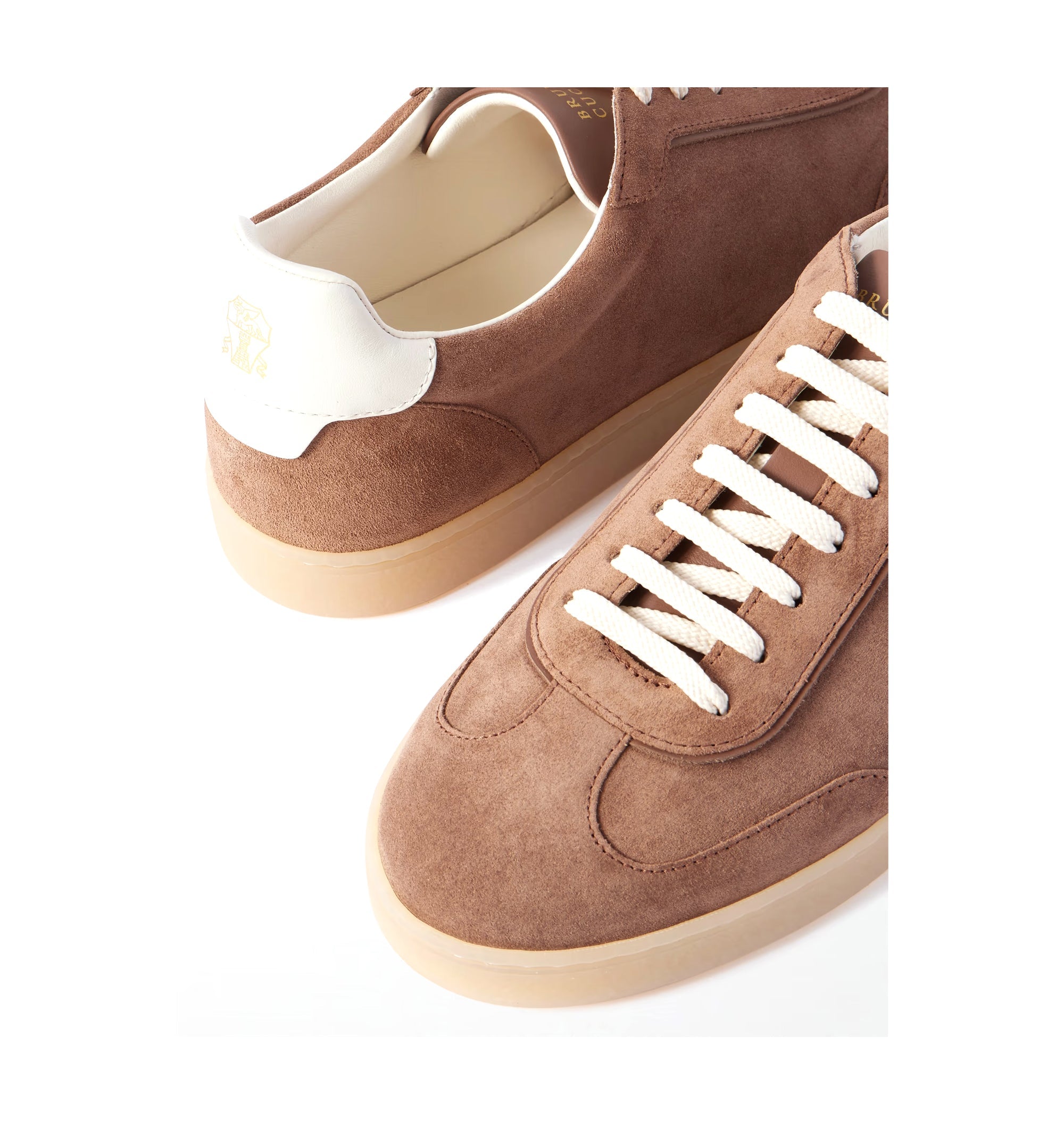 Leather-Trimmed Suede Sneakers