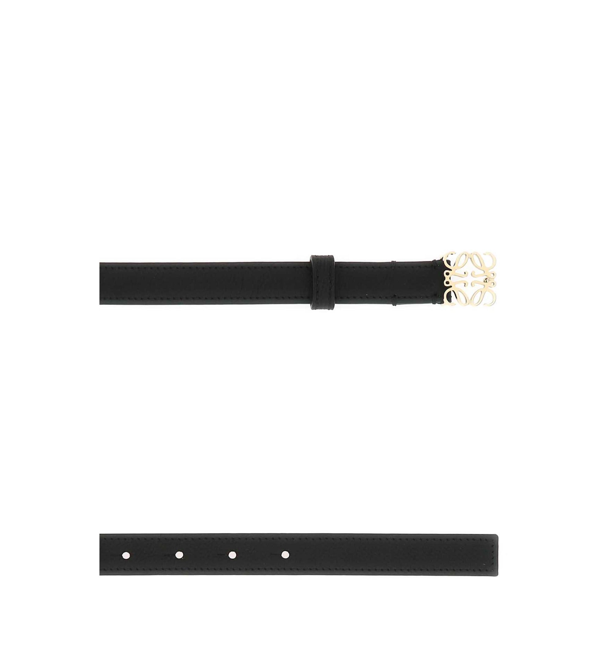 Anagram Belt In Pebble Grain Calfskin