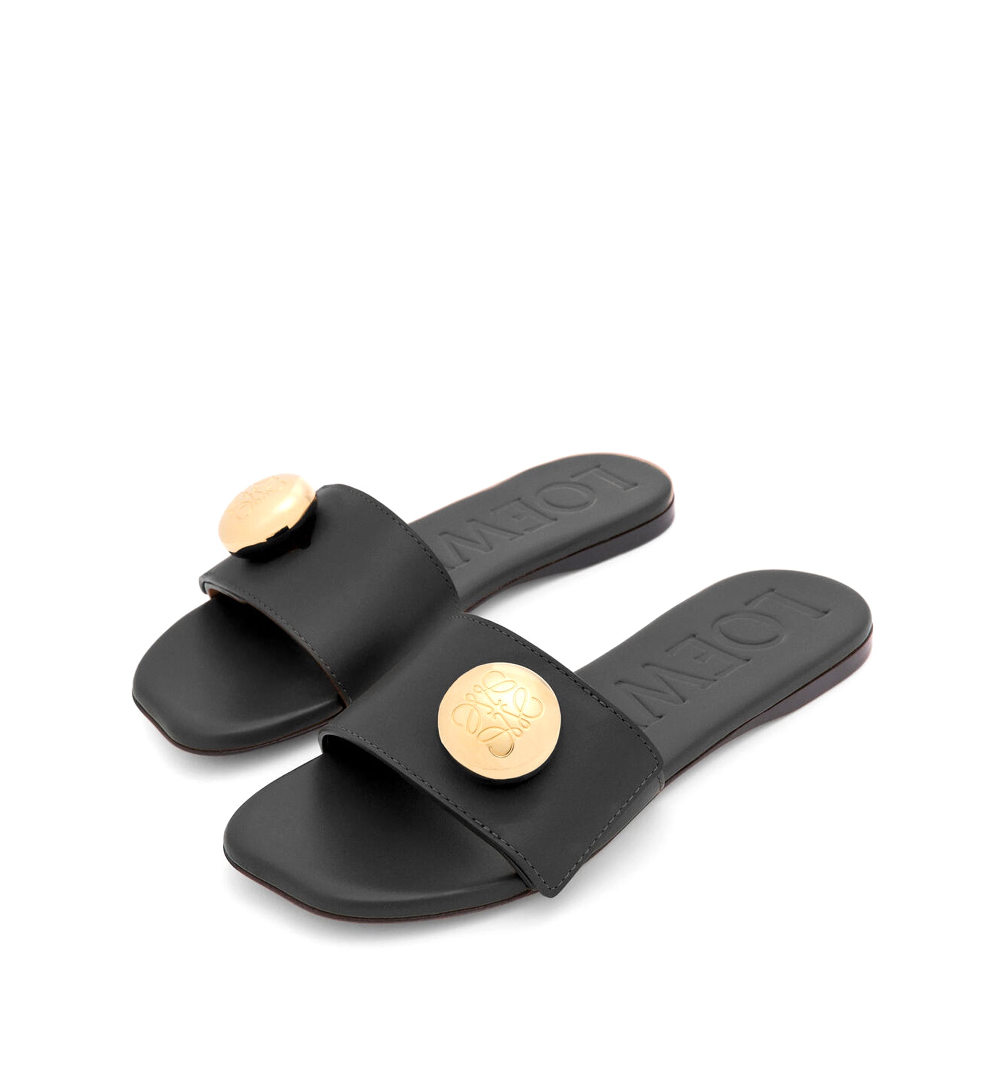 Pebble Slide in Soft Calfskin