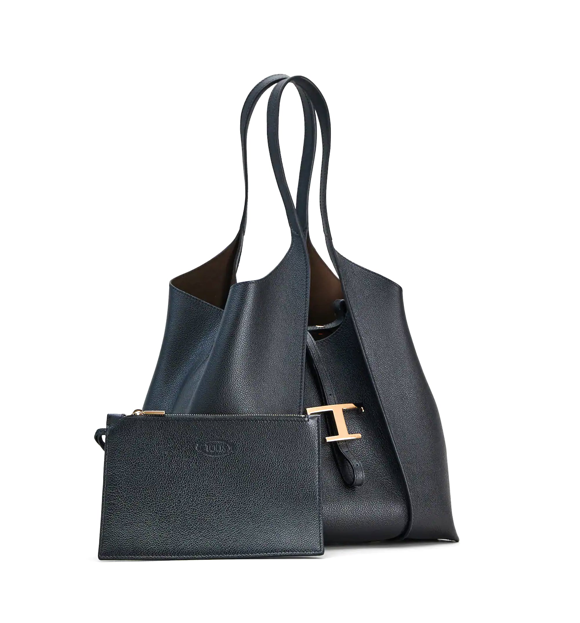 T Timeless Shopping Bag in Leather Small