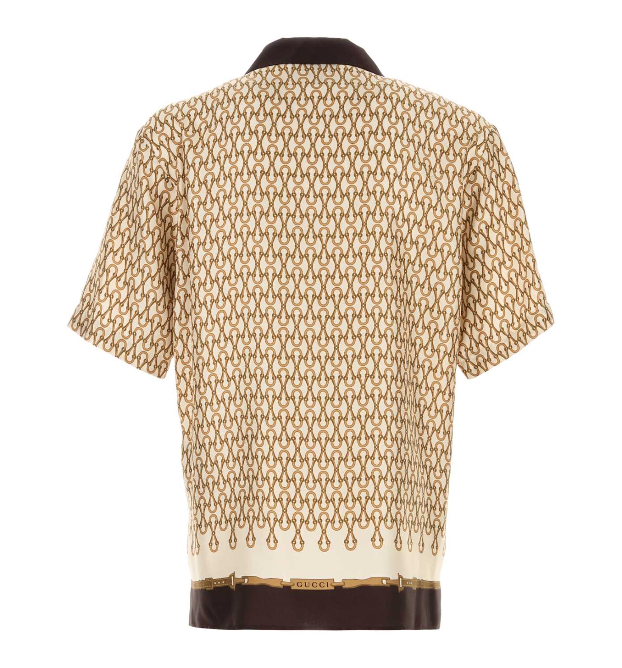 Printed Silk Twill Bowling Shirt