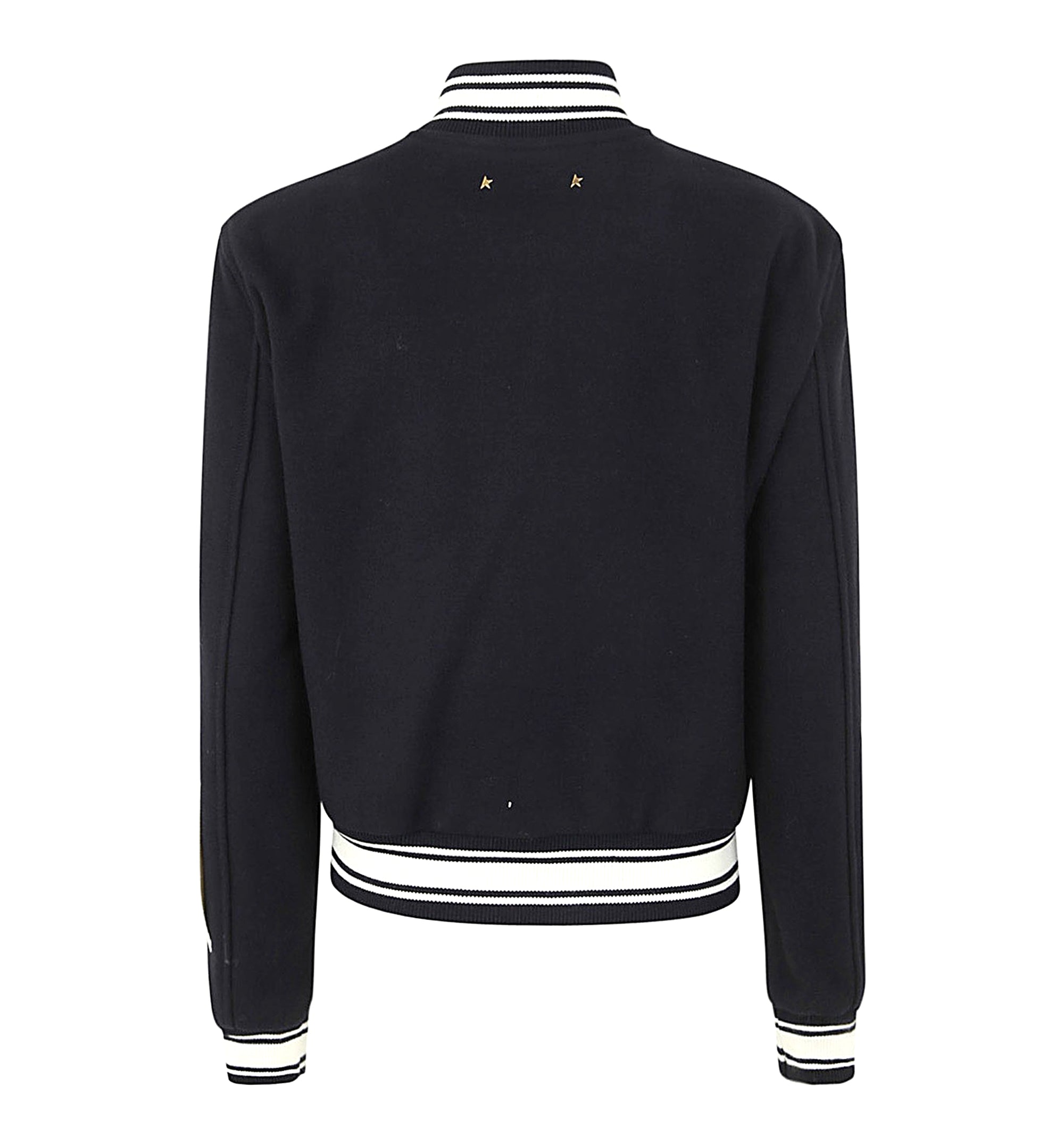 Bomber Jacket In Dark Blue Wool