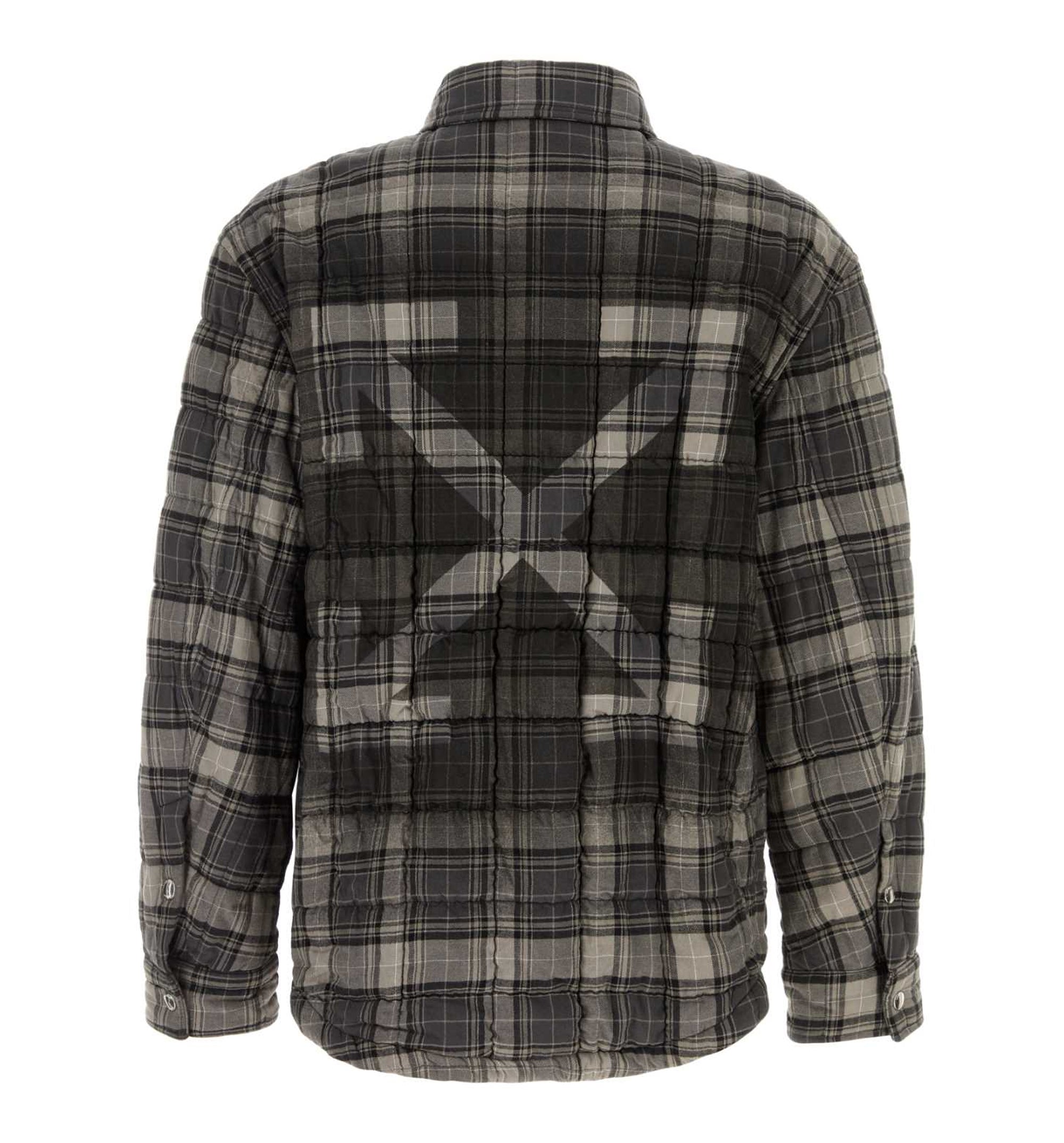 Spray Arrow Check Padded Overshirt