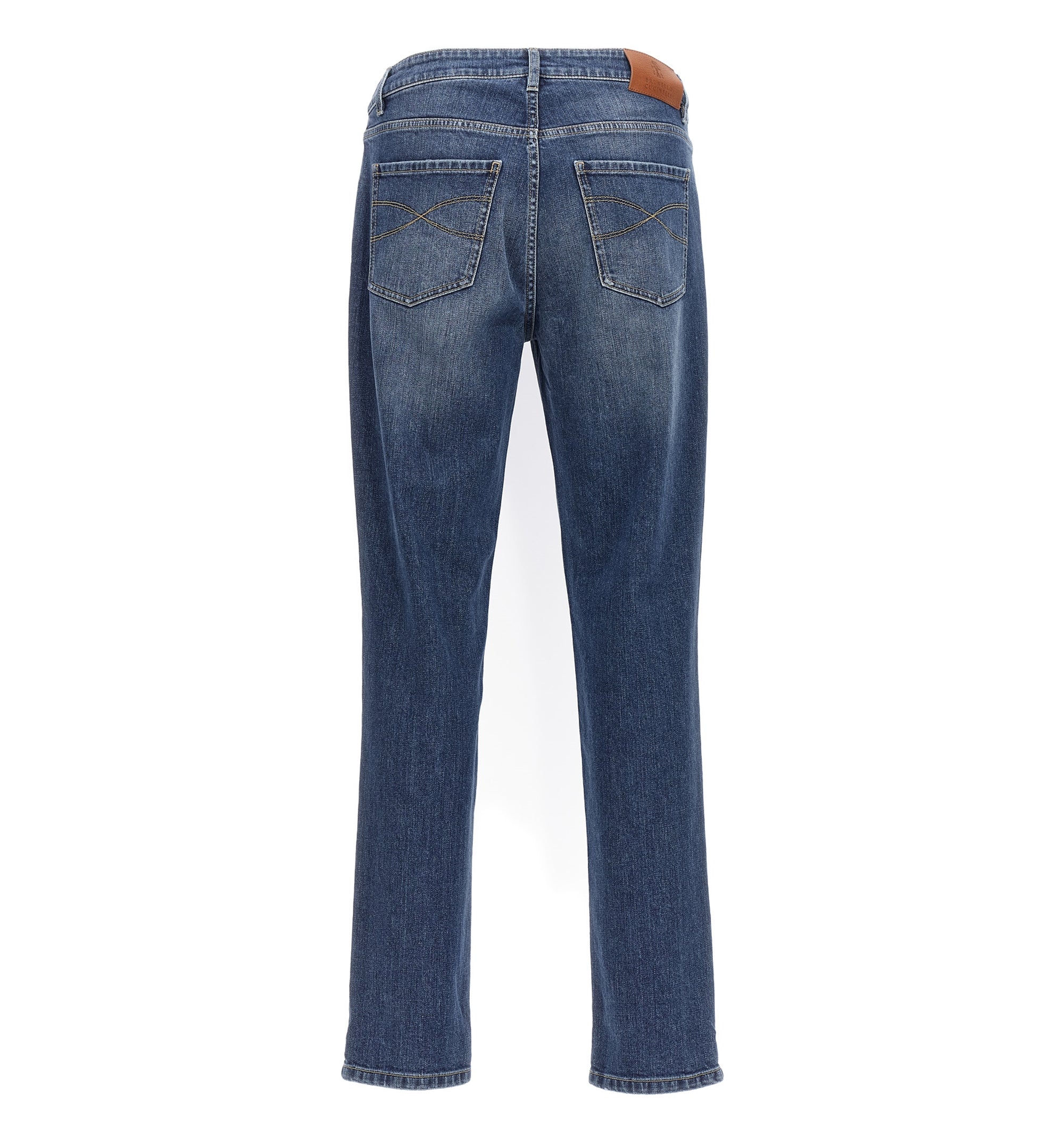 Logo Embroidery Stretch Jeans