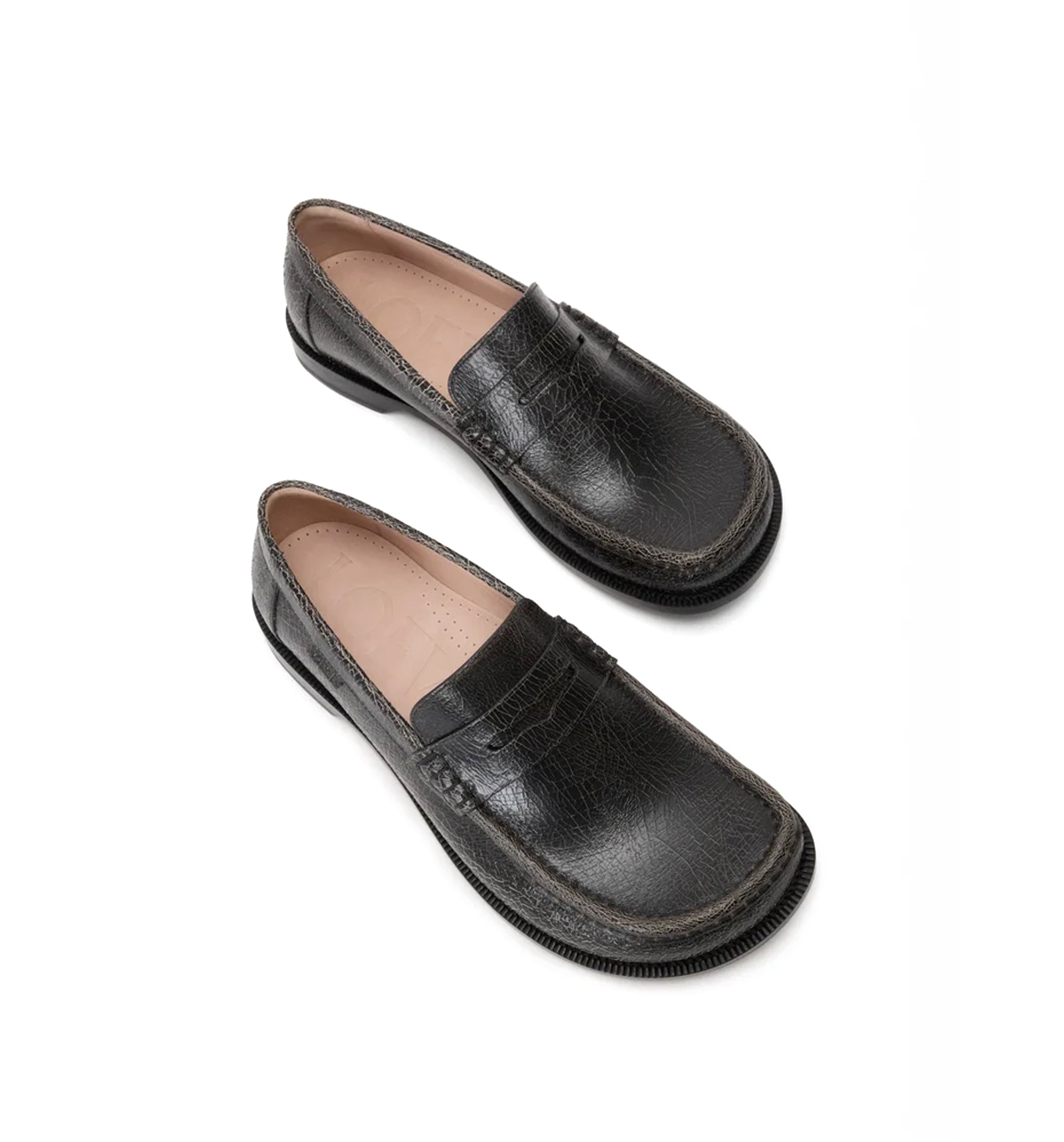 Campo loafer in cracked calfskin
