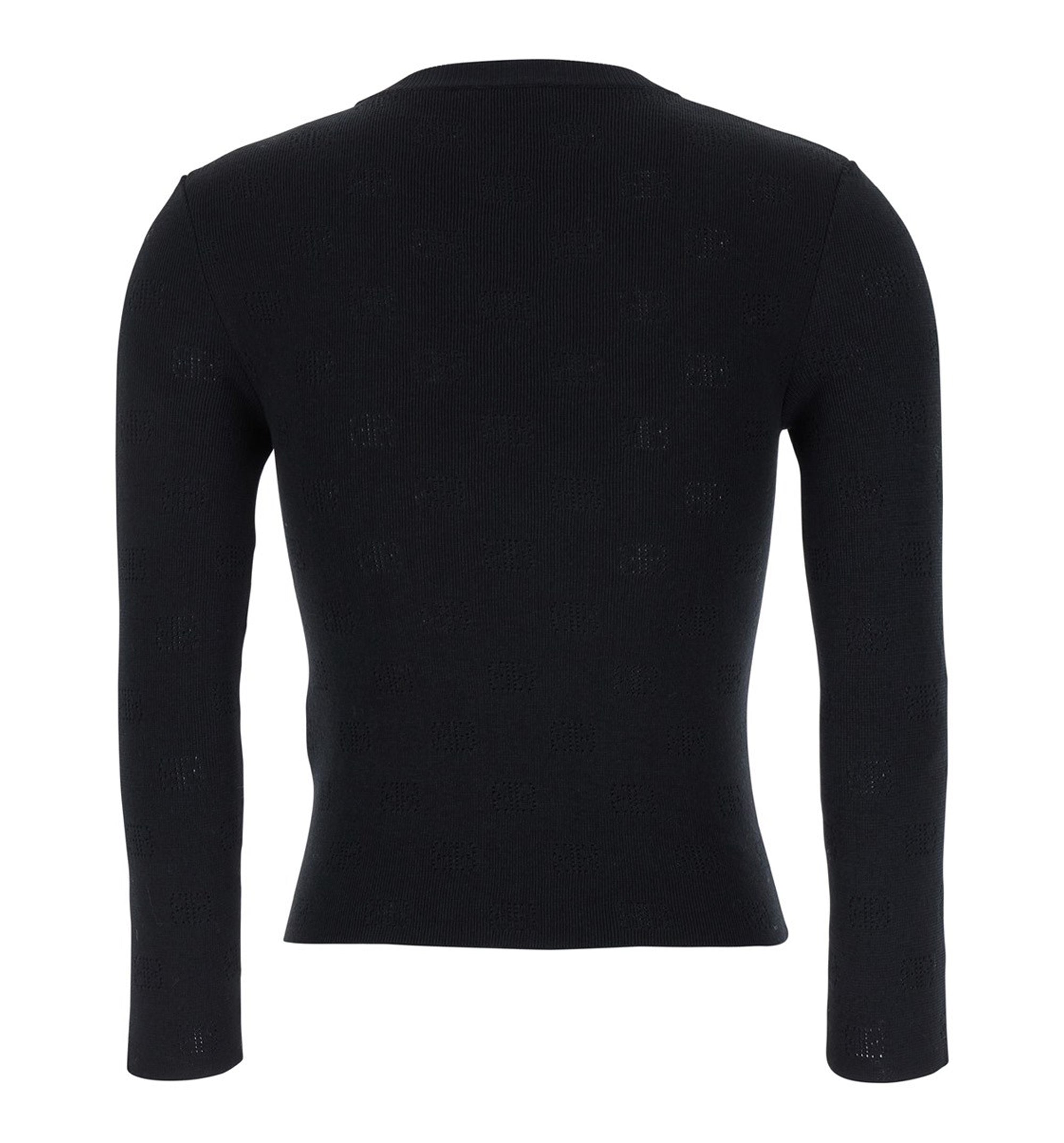 BB-Pattern Open-Knit Wool-Blend Sweater