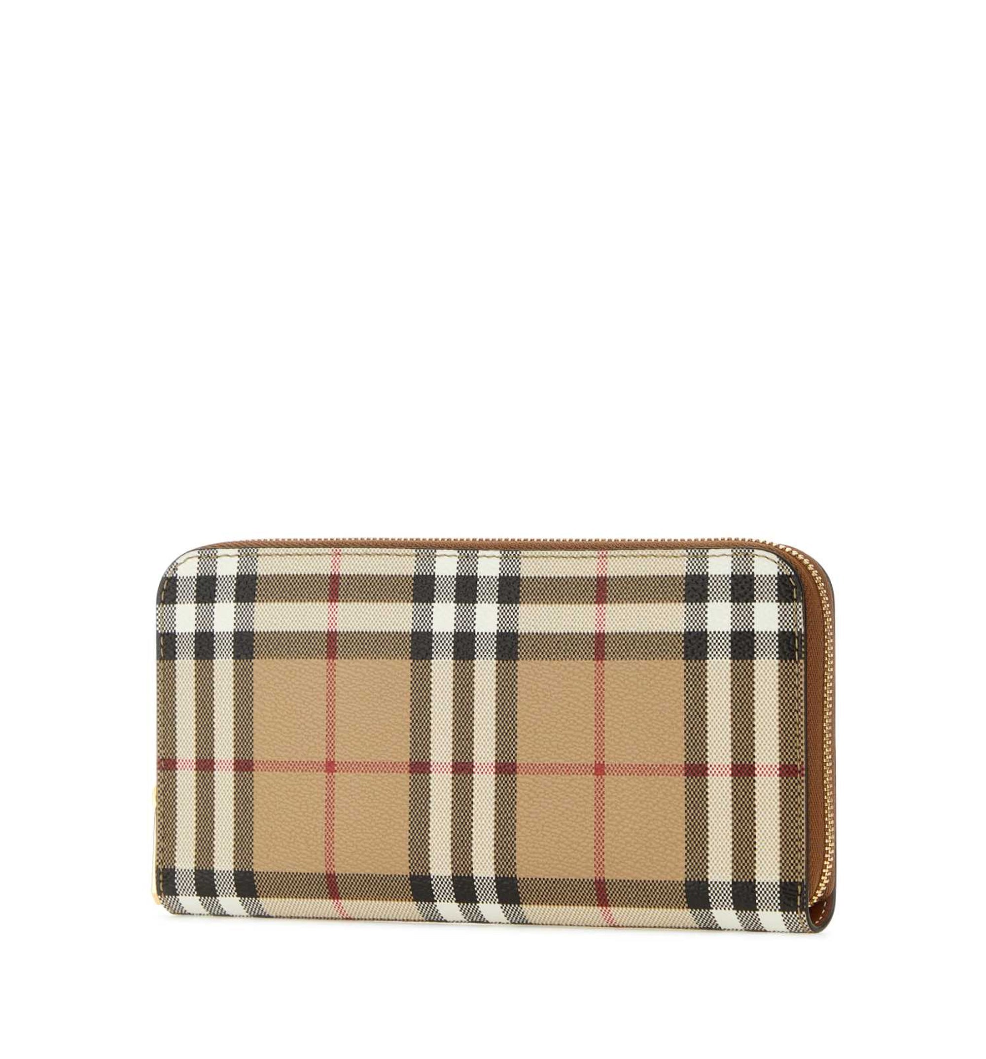 Vintage Check Zip-Around Wallet
