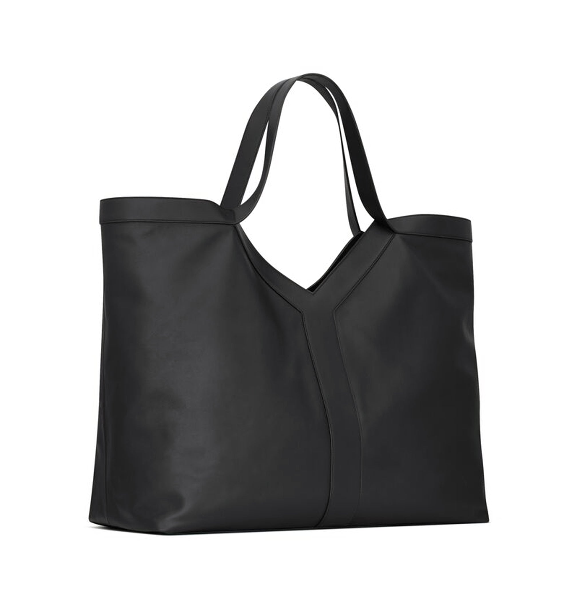 Y Maxi Tote in Grained Leather