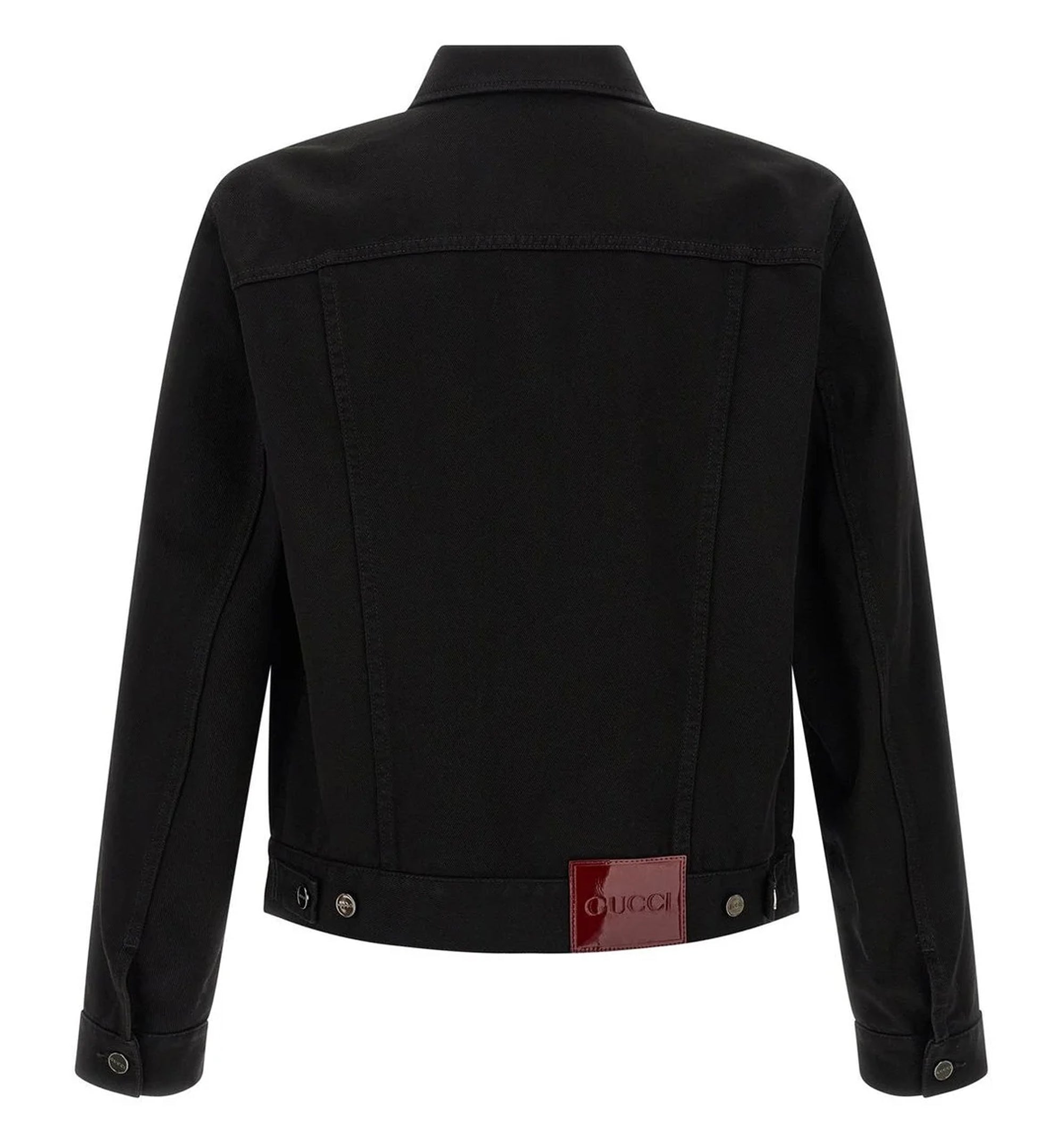 Cotton Denim Jacket With Horsebit