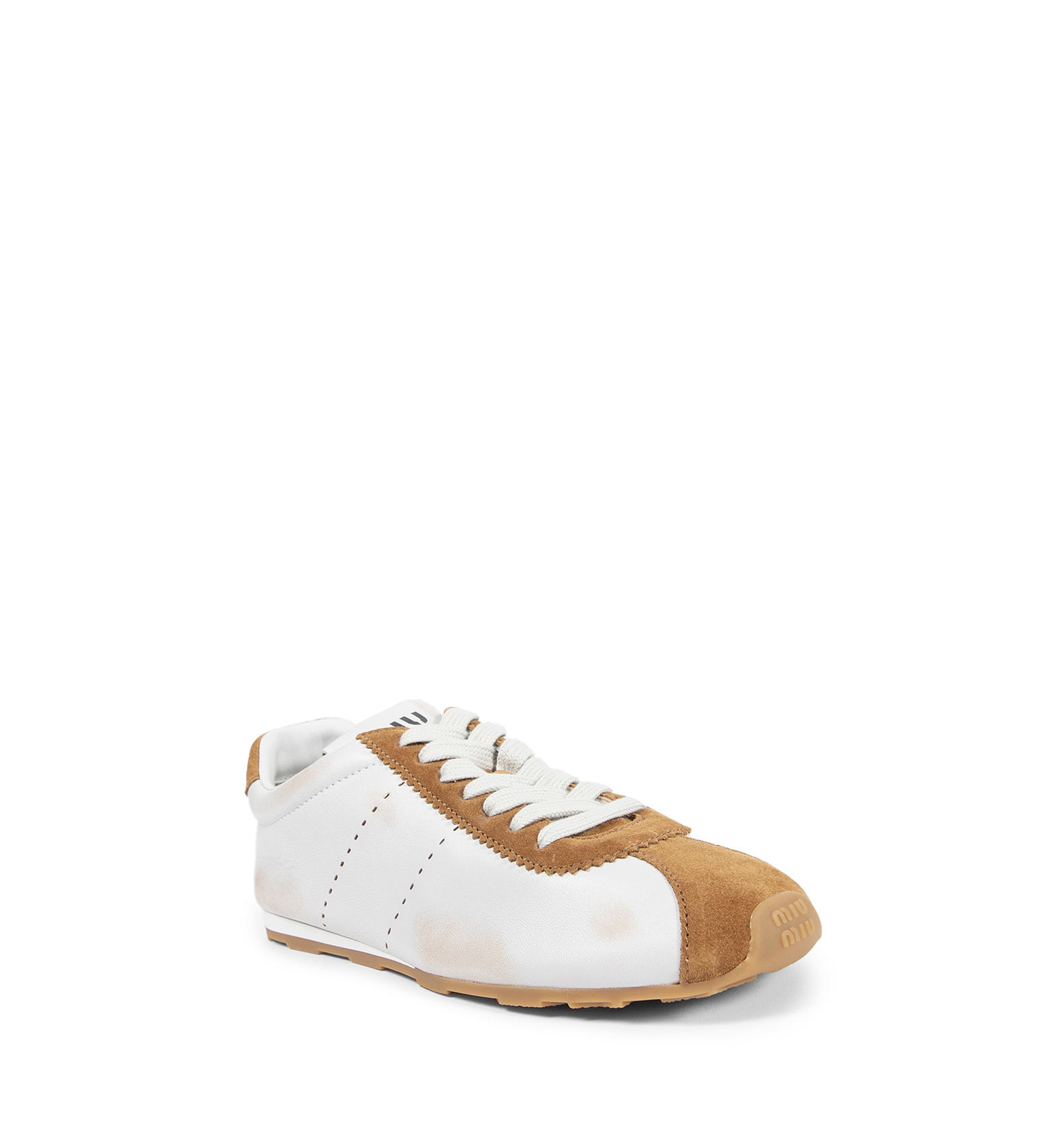 Plume Nappa Leather and Suede Sneakers