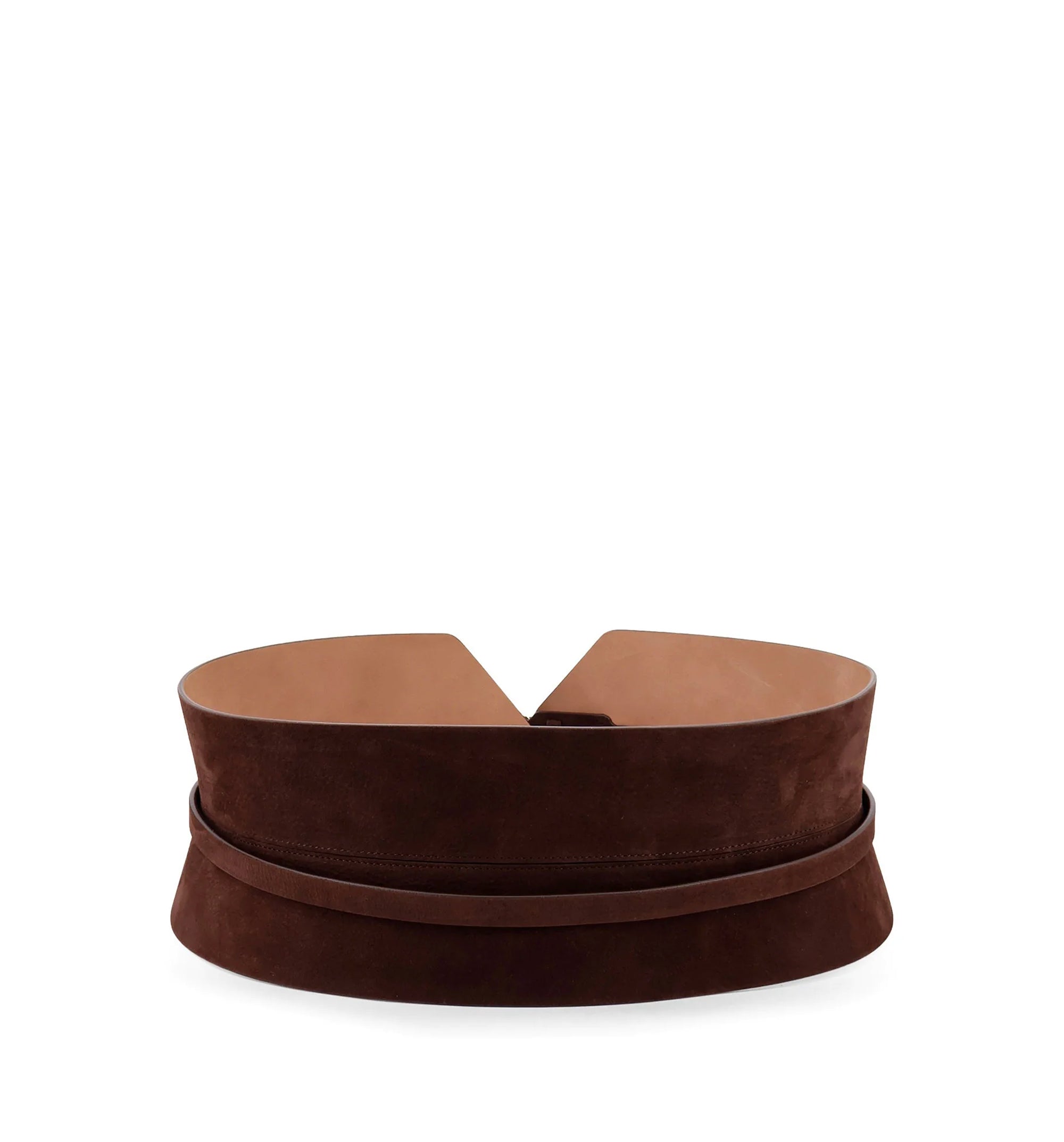 Double Bustier Suede Belt